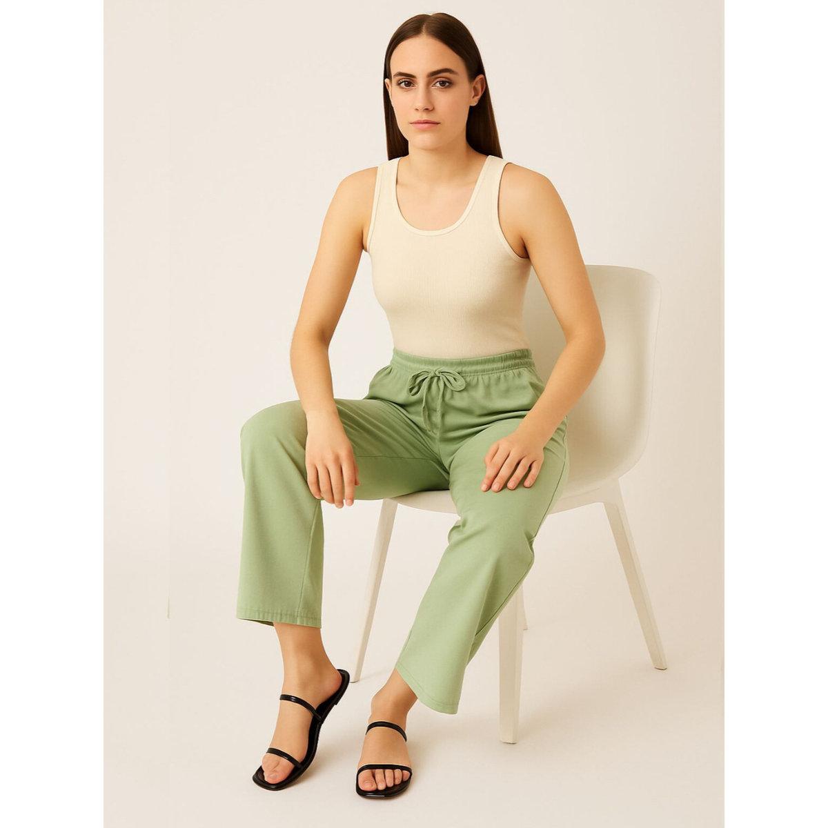 PAUSE Women Green Relaxed Fit Joggers-women-clothing-bottoms-joggers-image-4