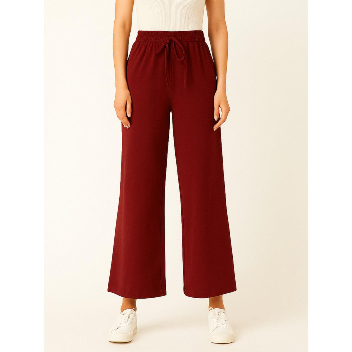 PAUSE Women Maroon Relaxed Fit Joggers-women-clothing-bottoms-joggers-image-1