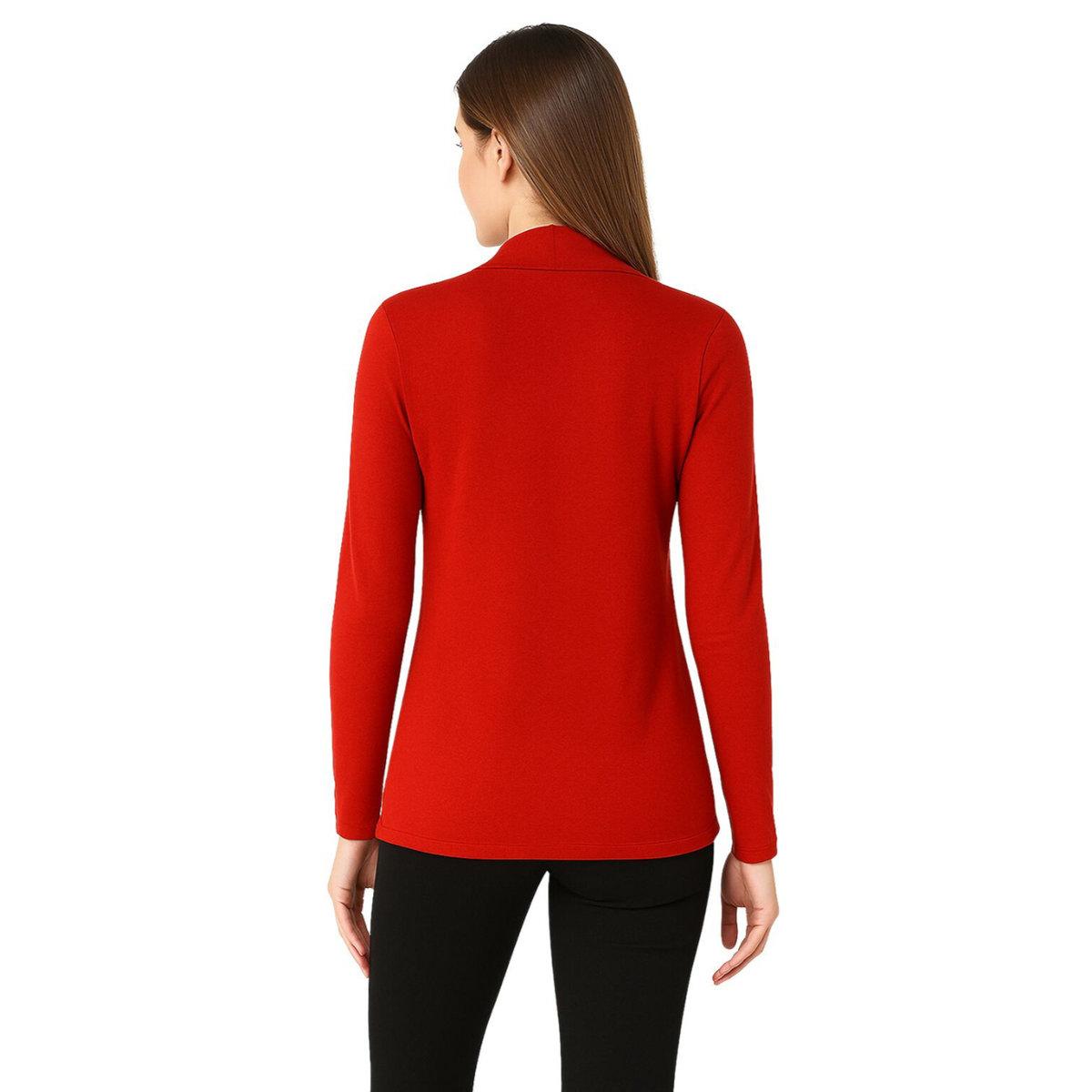 PAUSE Red Solid Open Front Shrug-women-clothing-shirtsandblouses-shirts-image-2