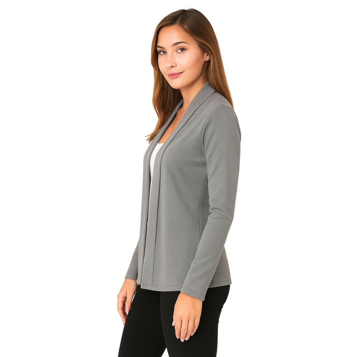 PAUSE Grey Solid Open Front Shrug-women-clothing-shirtsandblouses-shirts-image-3