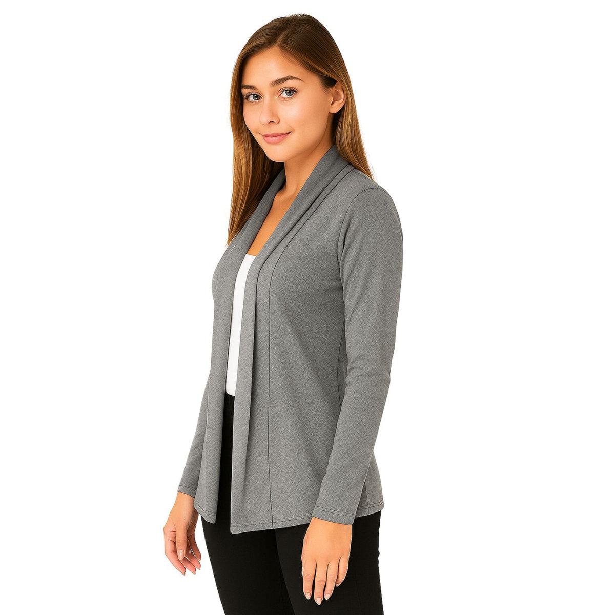 PAUSE Grey Solid Open Front Shrug-women-clothing-shirtsandblouses-shirts-image-5