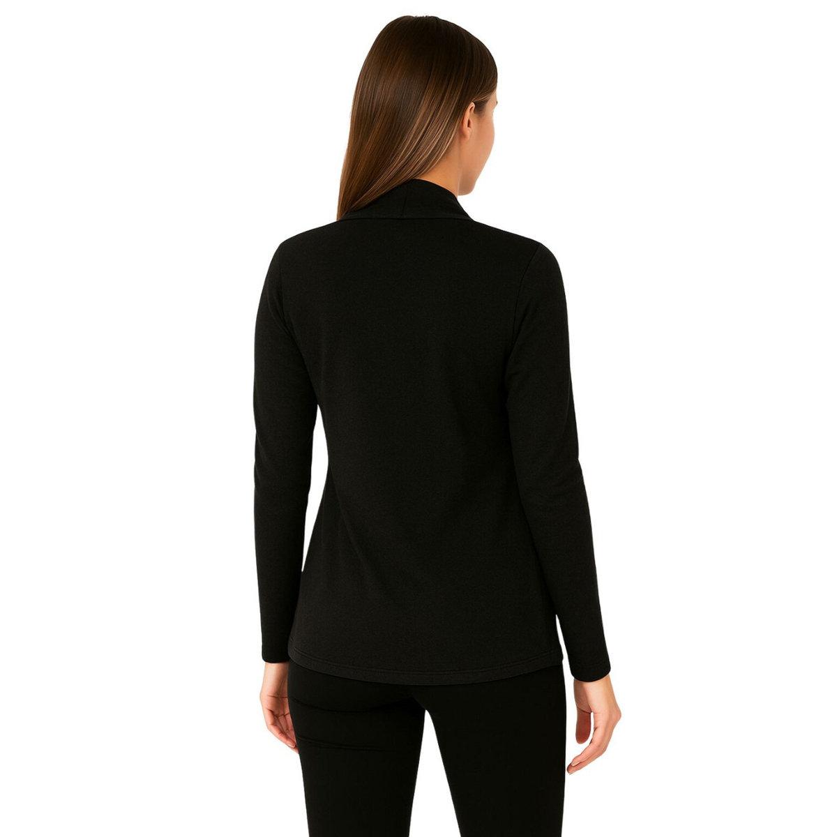 PAUSE Black Solid Open Front Shrug-women-clothing-shirtsandblouses-shirts-image-2