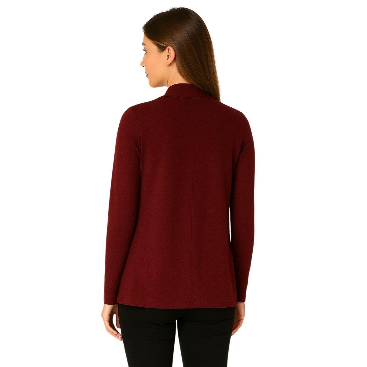 PAUSE Maroon Solid Open Front Shrug-women-clothing-shirtsandblouses-shirts-image-2