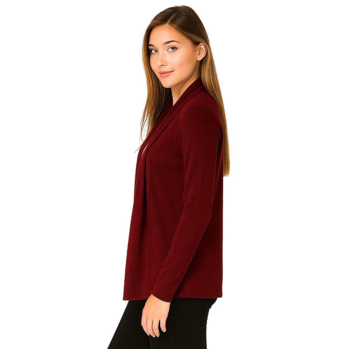 PAUSE Maroon Solid Open Front Shrug-women-clothing-shirtsandblouses-shirts-image-3