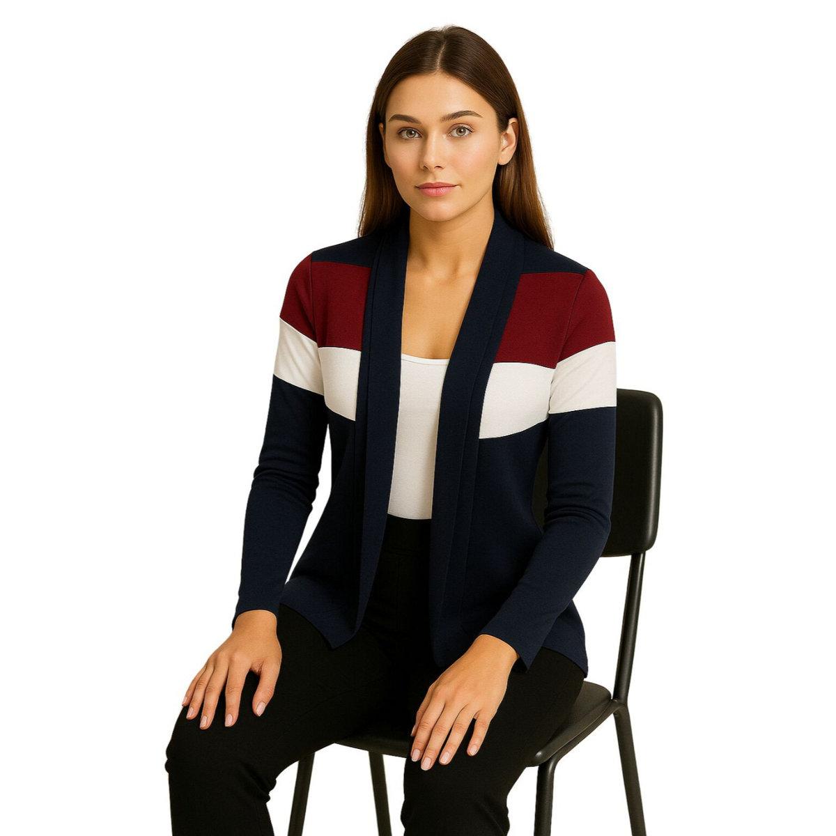 جاكيت مفتوح بنمط كُتل الألوان-women-clothing-shirtsandblouses-shirts-image-1