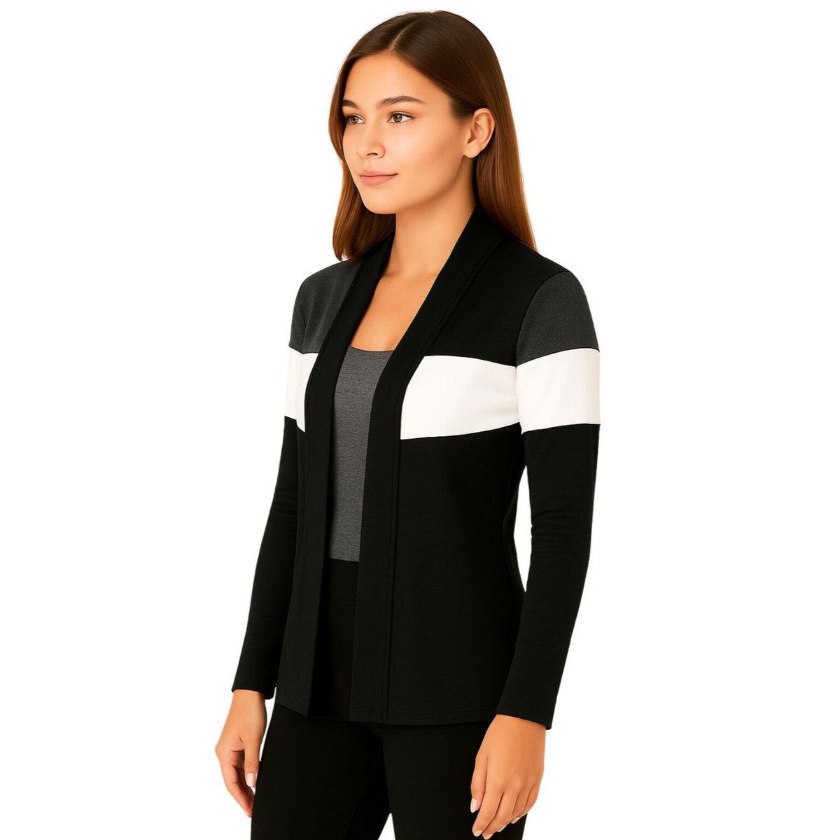 جاكيت مفتوح بنمط كُتل الألوان-women-clothing-shirtsandblouses-shirts-image-2