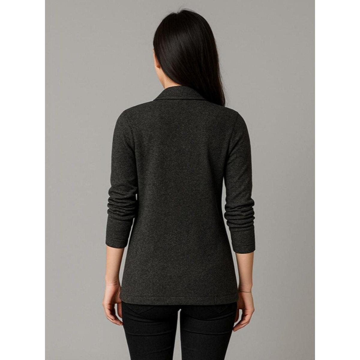 PAUSE Women Charcoal Open-Front Solid Shrug-women-clothing-shirtsandblouses-blouses-image-2