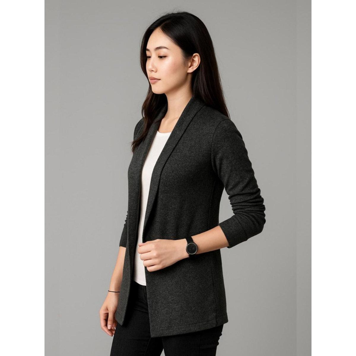 PAUSE Women Charcoal Open-Front Solid Shrug-women-clothing-shirtsandblouses-blouses-image-3