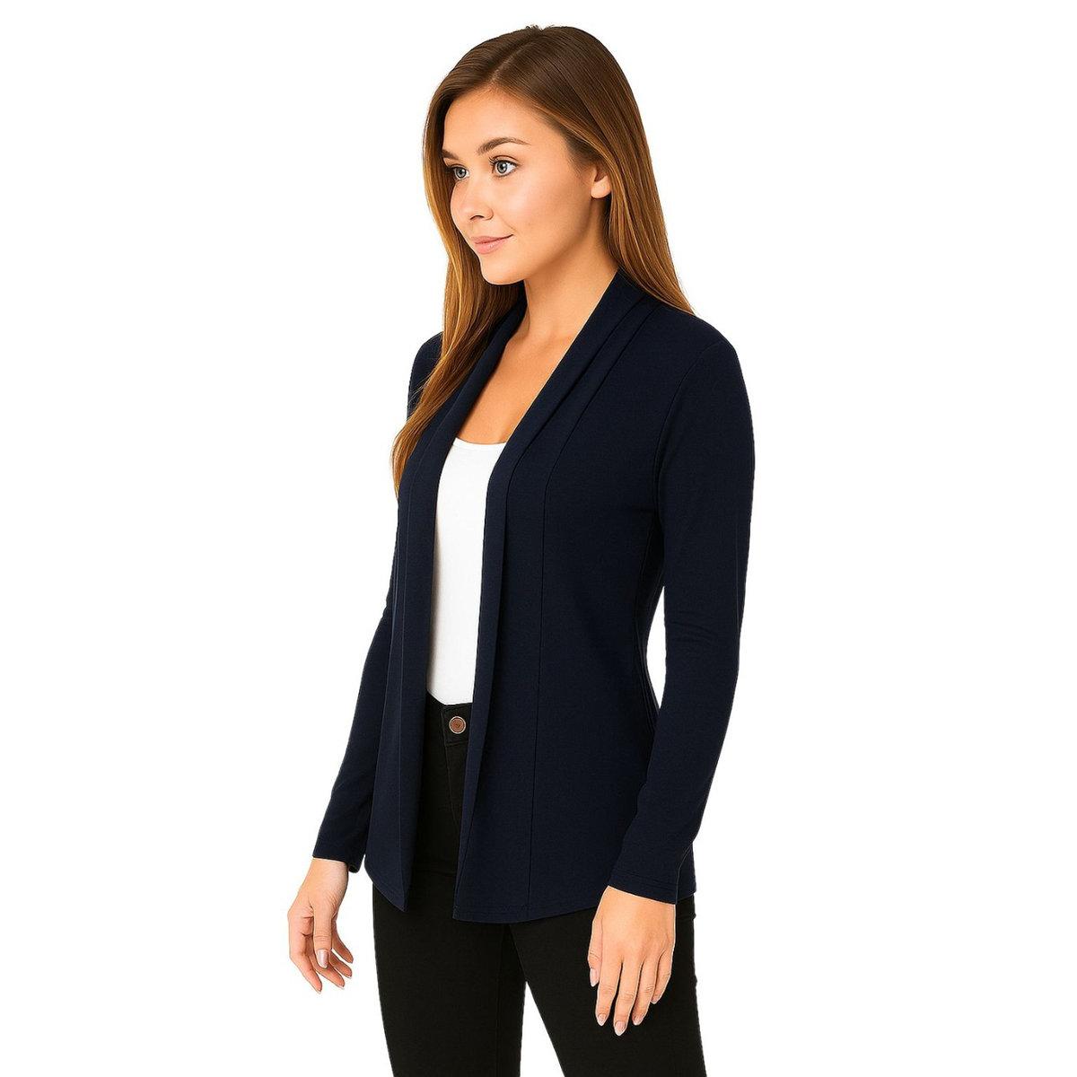 PAUSE Women Navy Open-Front Solid Shrug-women-clothing-shirtsandblouses-blouses-image-3