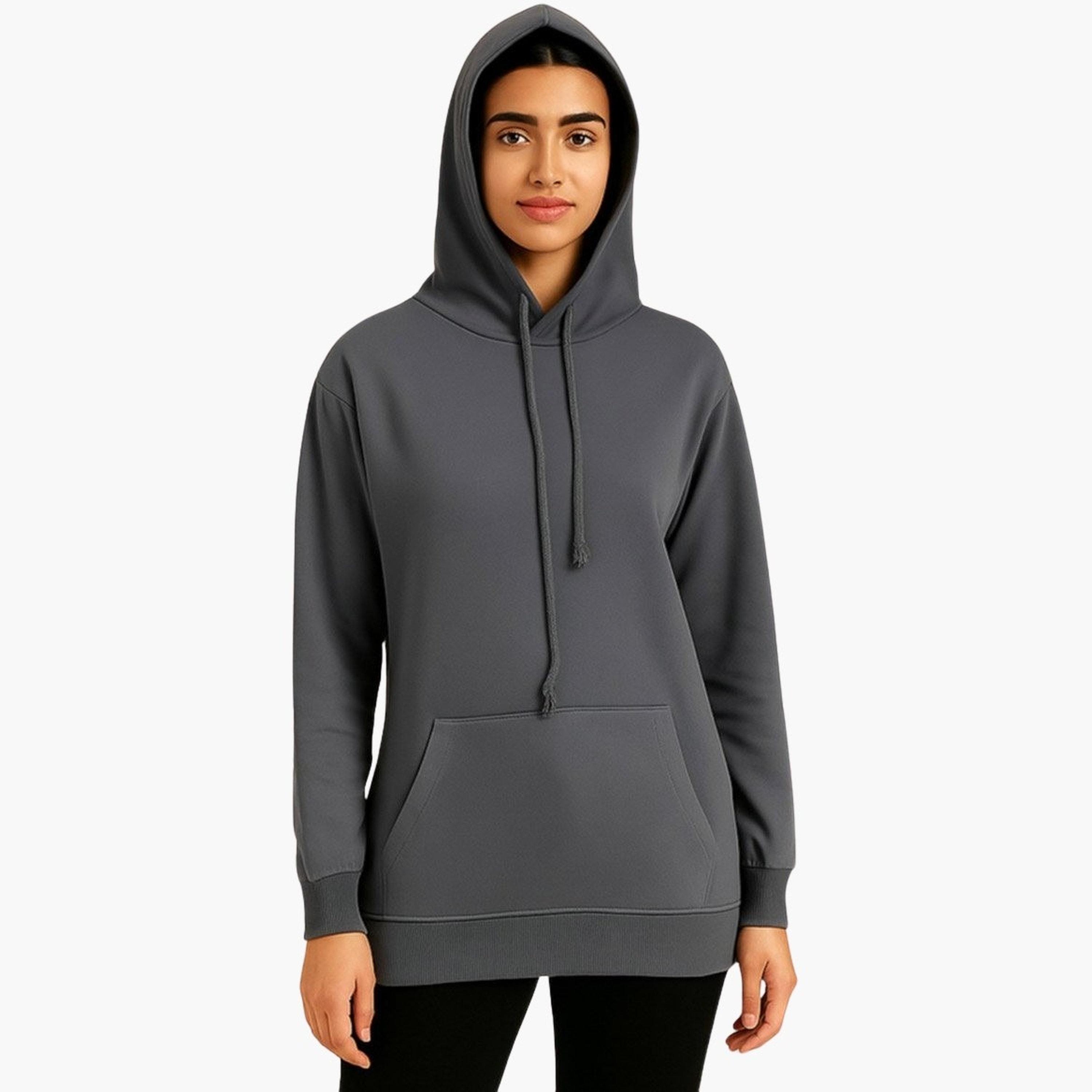 PAUSE Slogan Print Hooded Neck Long Sleeves Women's Hoodie-women-clothing-hoodiesandsweatshirts-hoodies-image-1