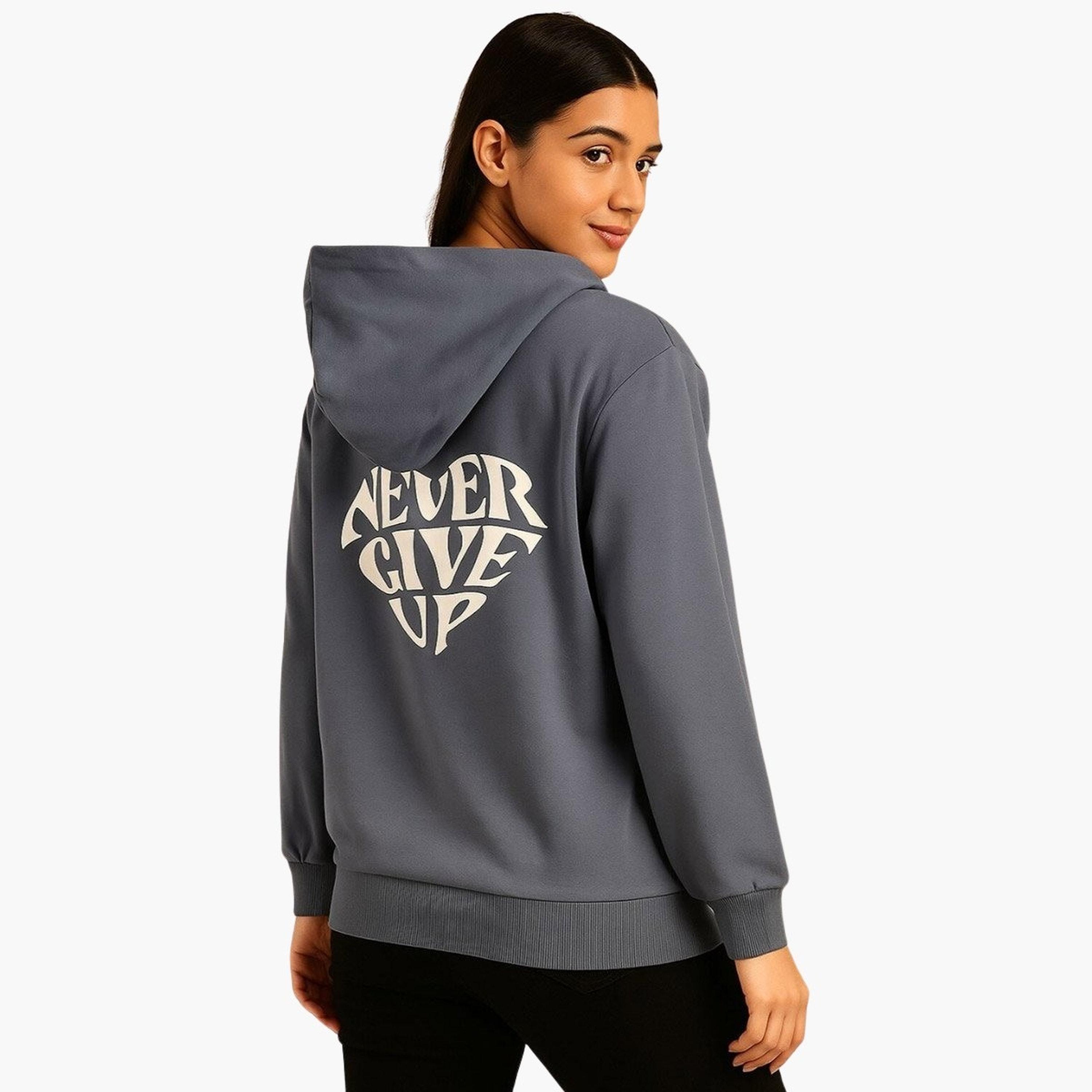 PAUSE Slogan Print Hooded Neck Long Sleeves Women's Hoodie-women-clothing-hoodiesandsweatshirts-hoodies-image-2