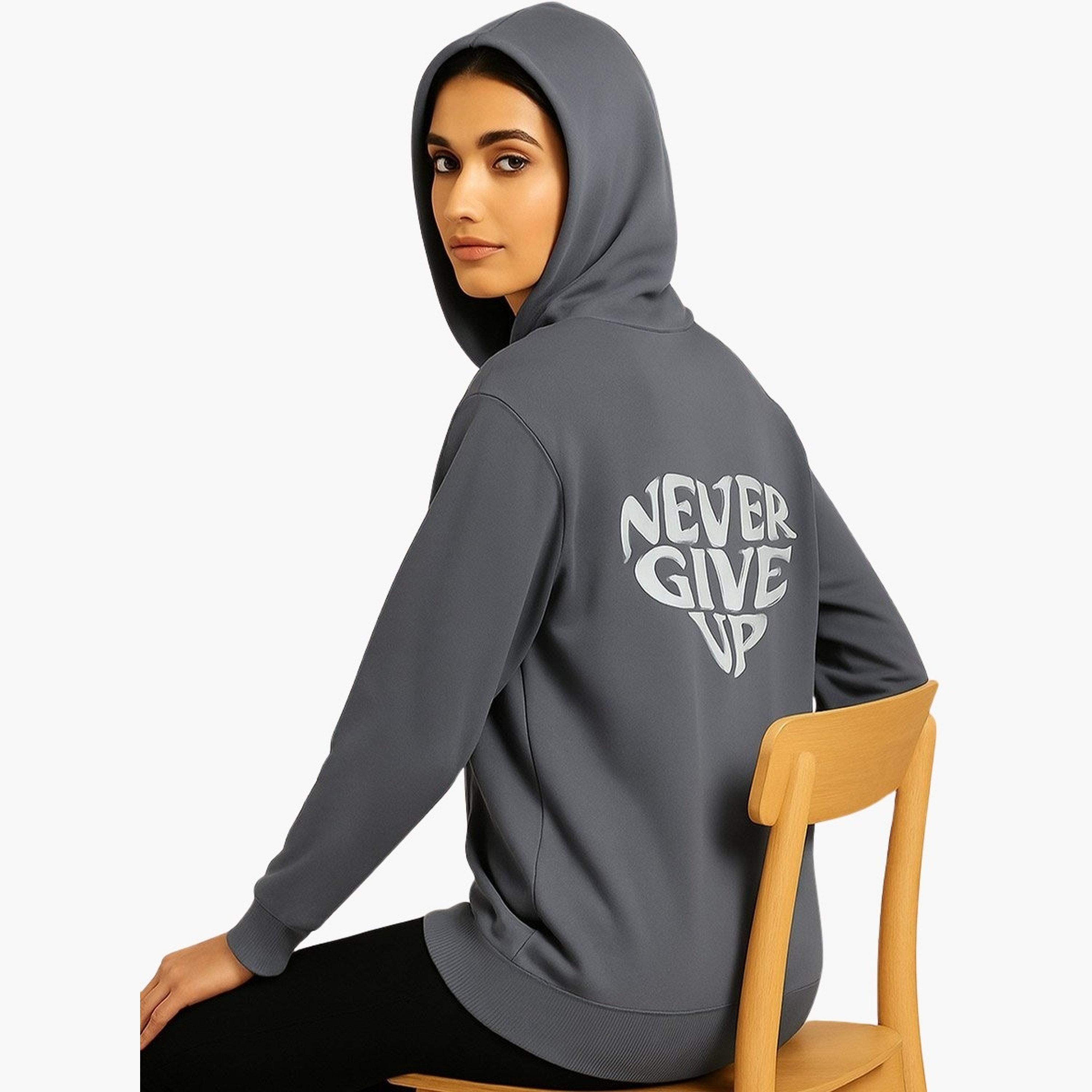 PAUSE Slogan Print Hooded Neck Long Sleeves Women's Hoodie-women-clothing-hoodiesandsweatshirts-hoodies-image-4