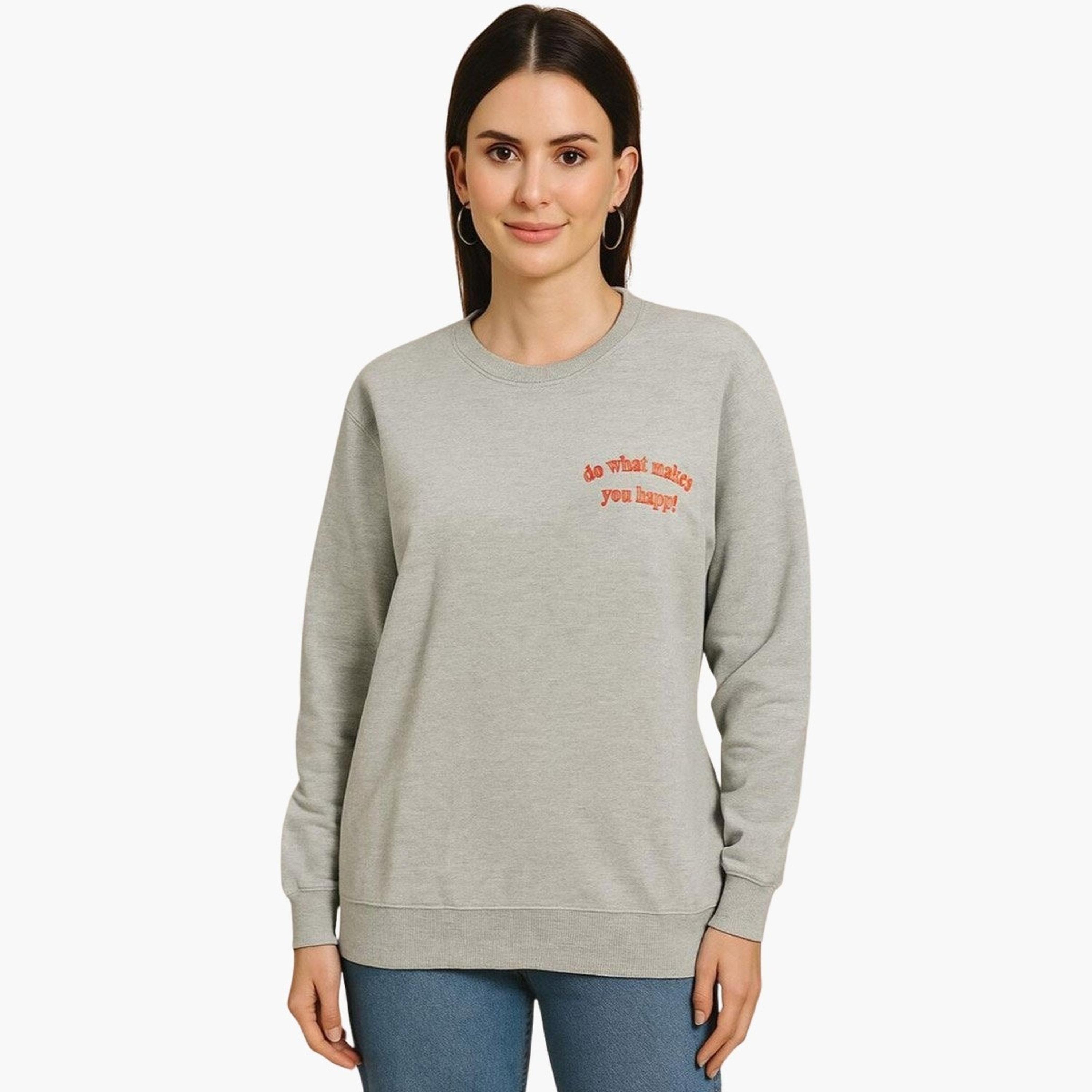 PAUSE Slogan Print Round Neck Long Sleeves Women's Sweatshirt-women-winterwear-hoodiesandsweatshirts-sweatshirts-image-1