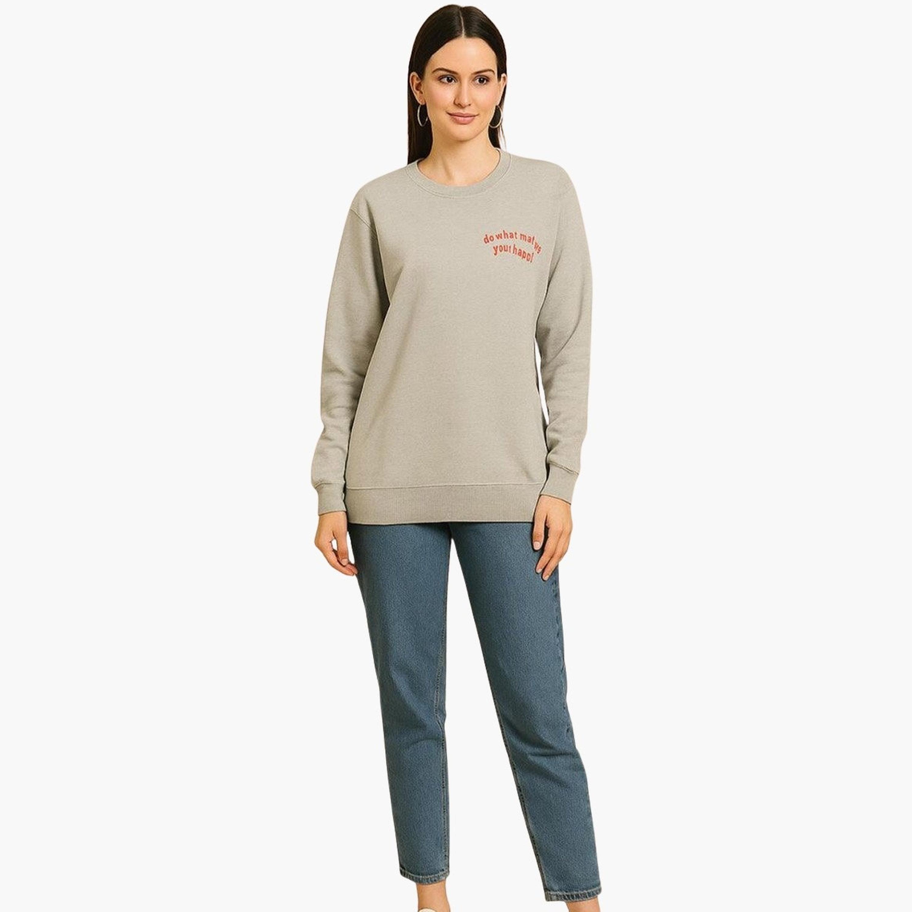 PAUSE Slogan Print Round Neck Long Sleeves Women's Sweatshirt-women-winterwear-hoodiesandsweatshirts-sweatshirts-image-4