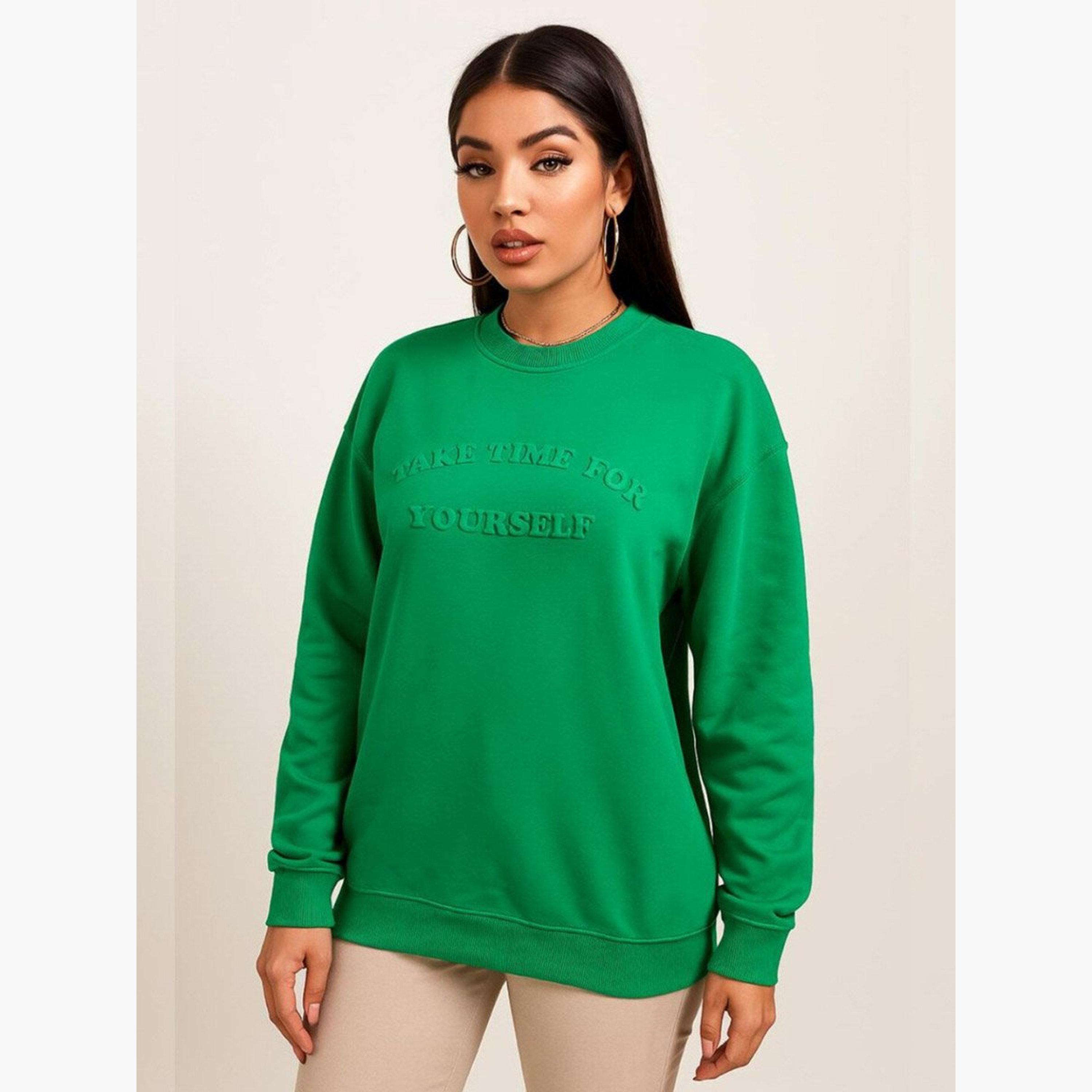 بوز - سويت شيرت للنساء قصة عادية بتفاصيل بارزة-women-winterwear-hoodiesandsweatshirts-sweatshirts-image-1