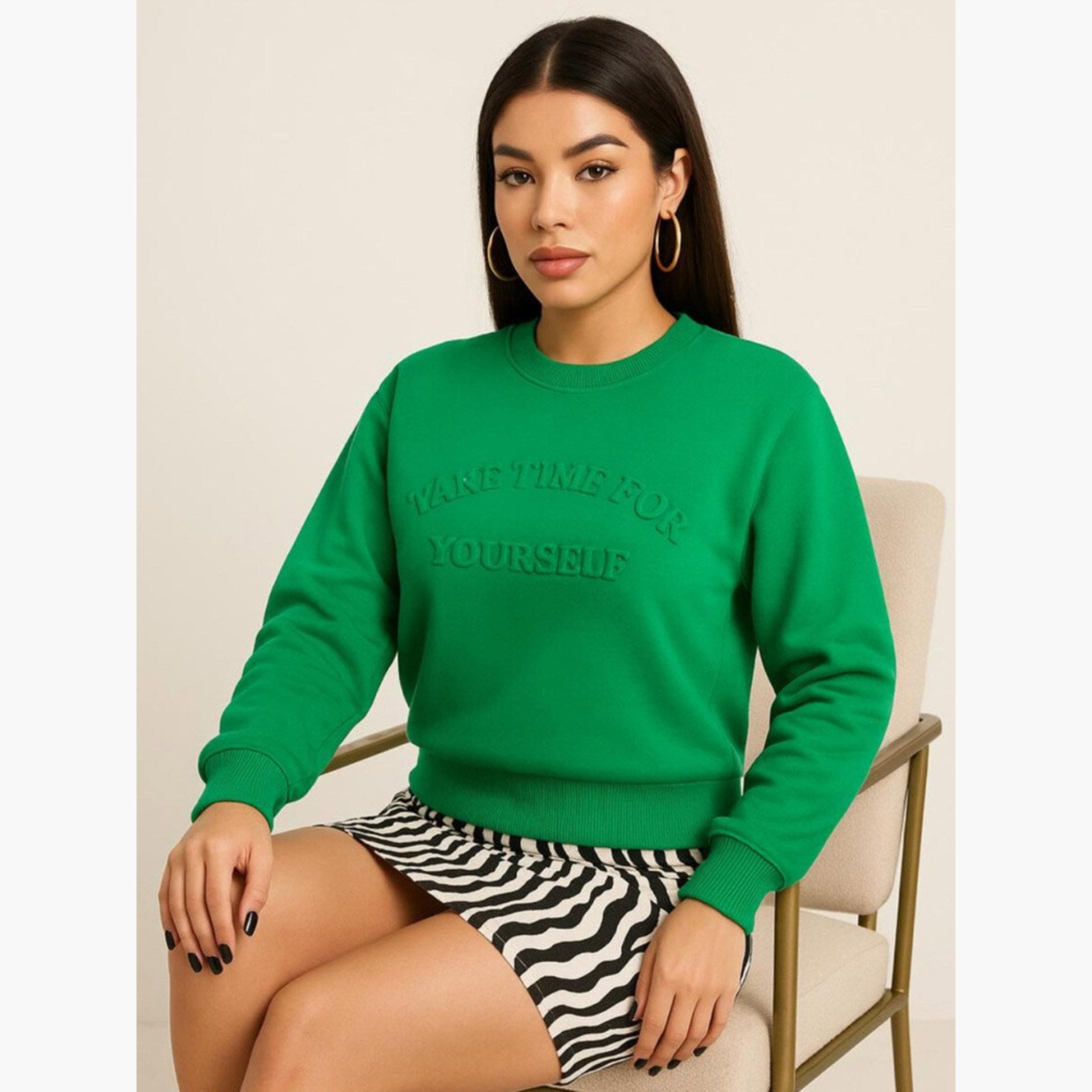 بوز - سويت شيرت للنساء قصة عادية بتفاصيل بارزة-women-winterwear-hoodiesandsweatshirts-sweatshirts-image-3