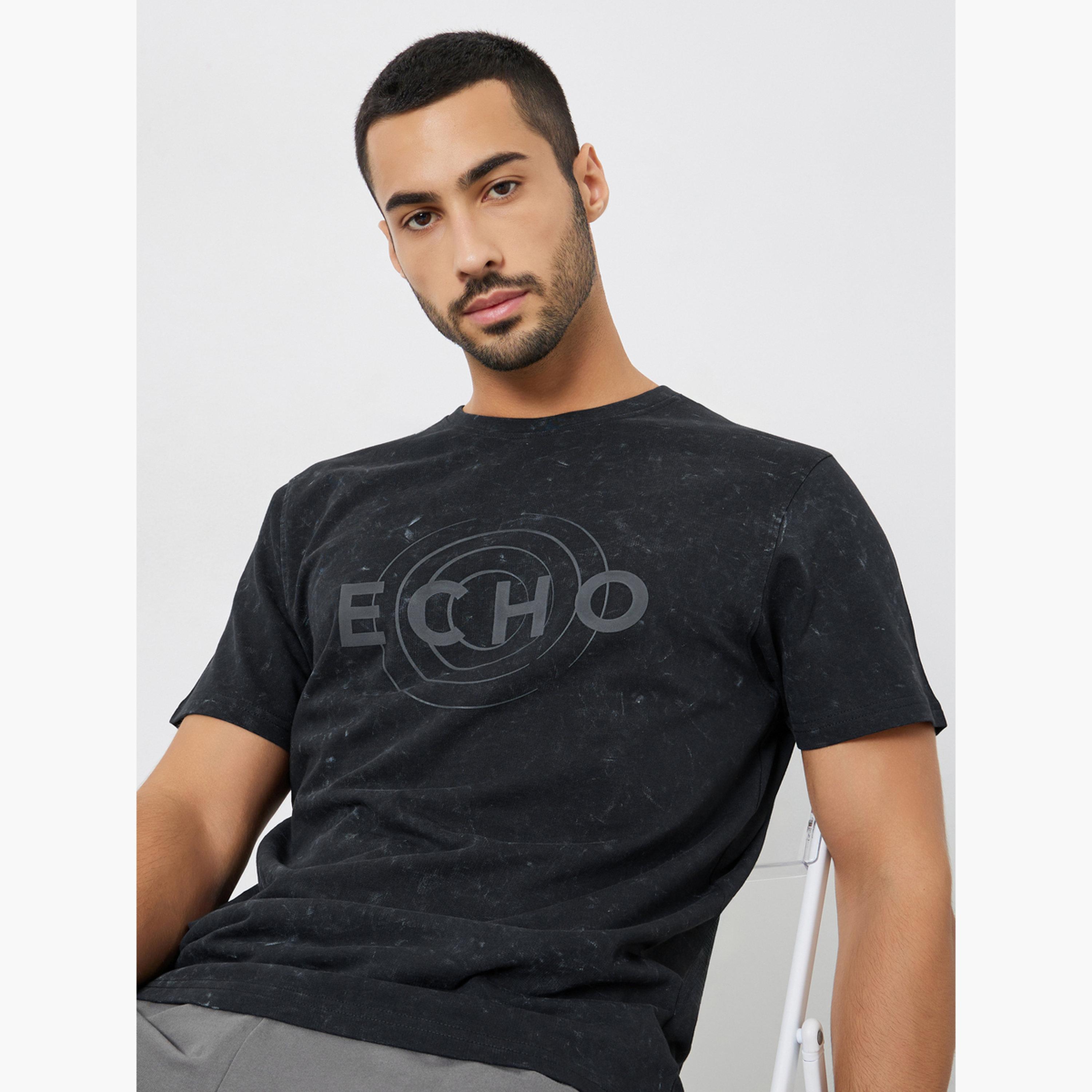 Styli Men Black Graphic Print Crew Neck T-Shirt-men-clothing-tshirtsandpolos-tshirts-image-3