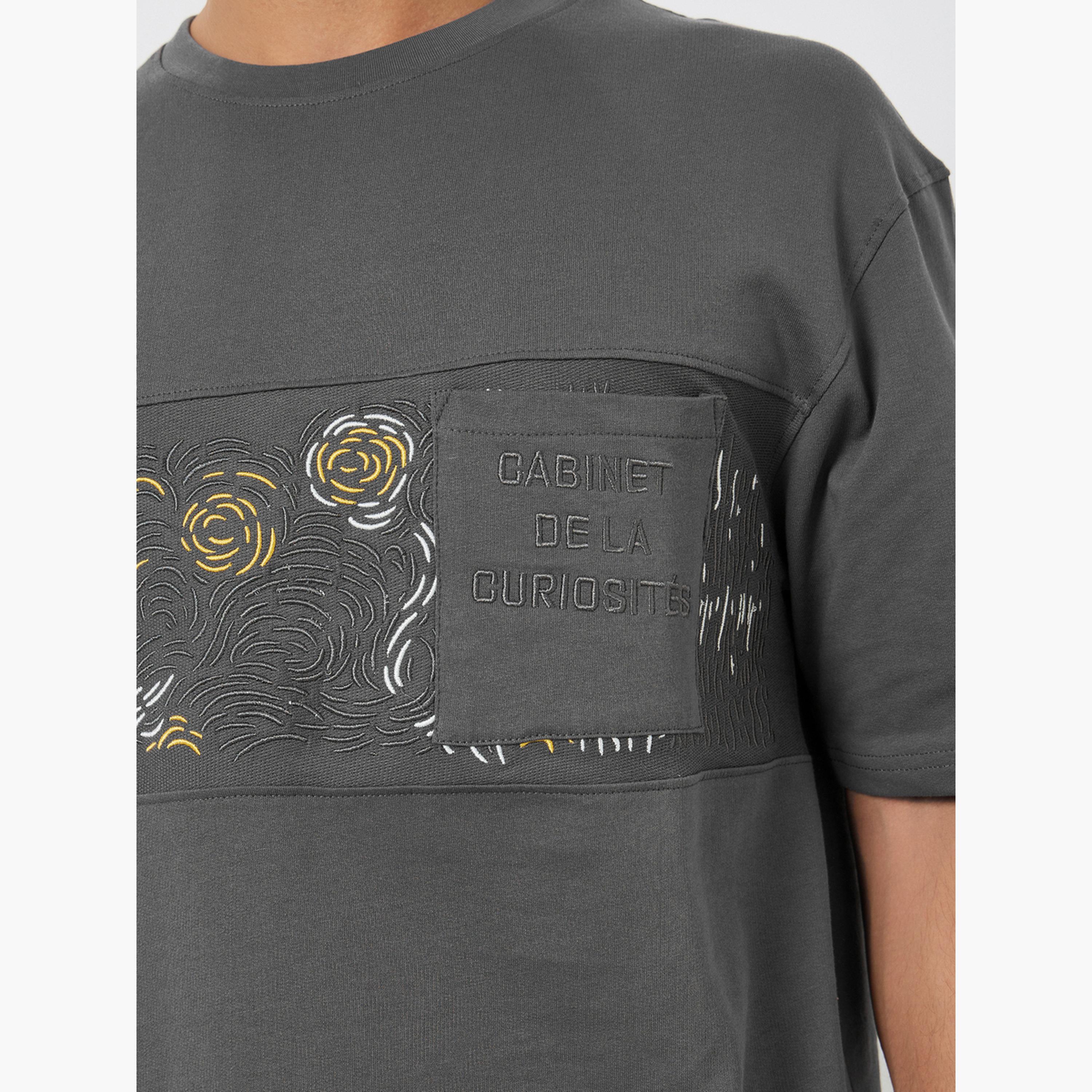 Styli Men Grey Graphic Print Oversized T-Shirt-men-clothing-tshirtsandpolos-tshirts-image-4