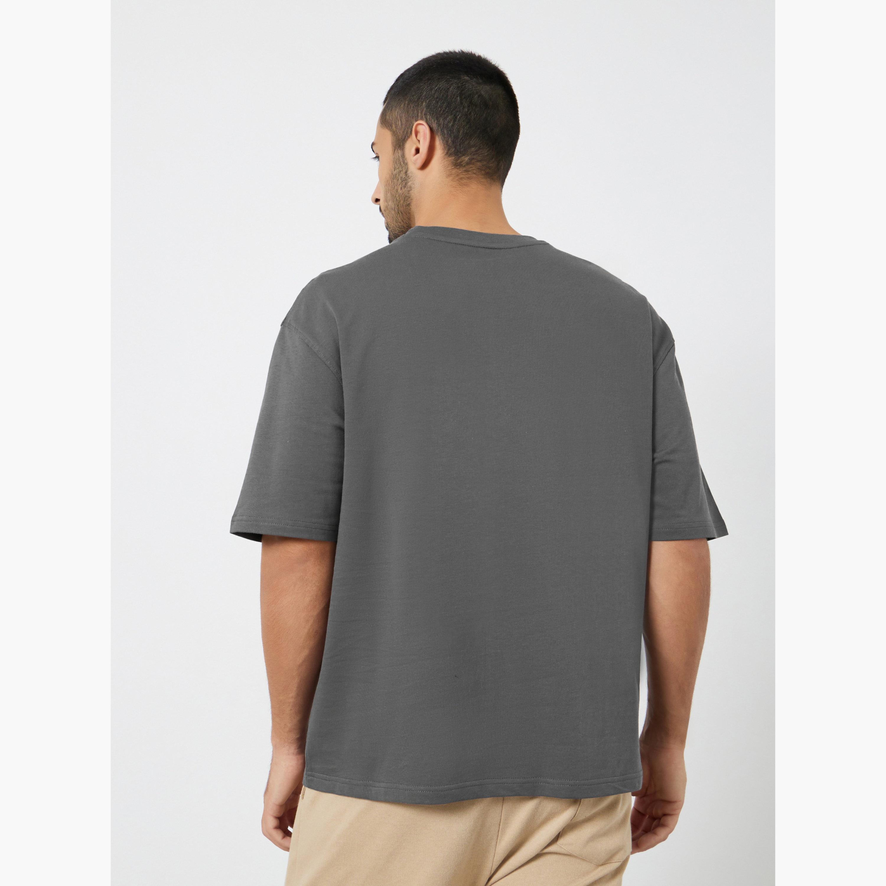 Styli Men Grey Graphic Print Oversized T-Shirt-men-clothing-tshirtsandpolos-tshirts-image-5