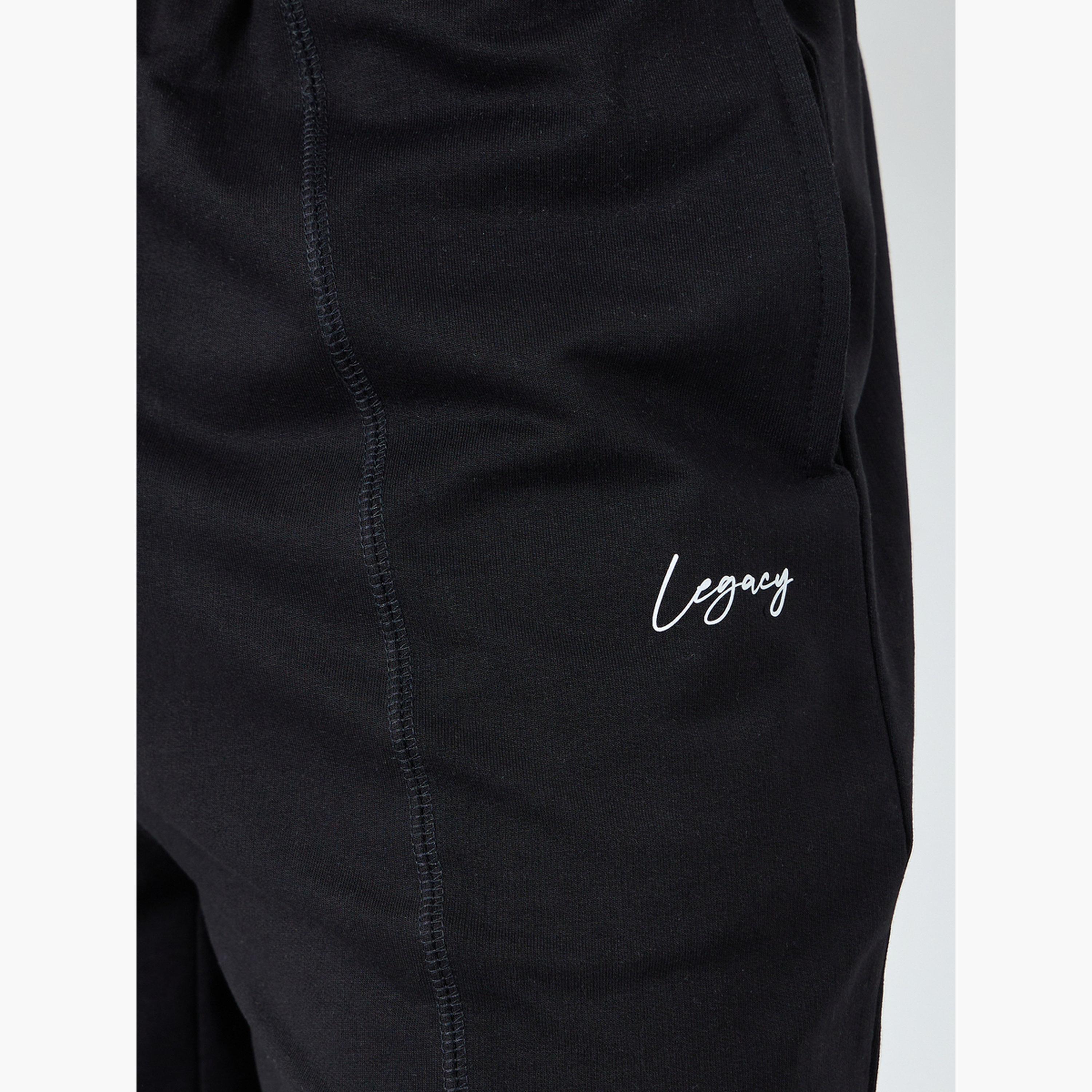 Styli Men Black Oversized Terry Shorts-men-clothing-bottoms-shorts-image-3