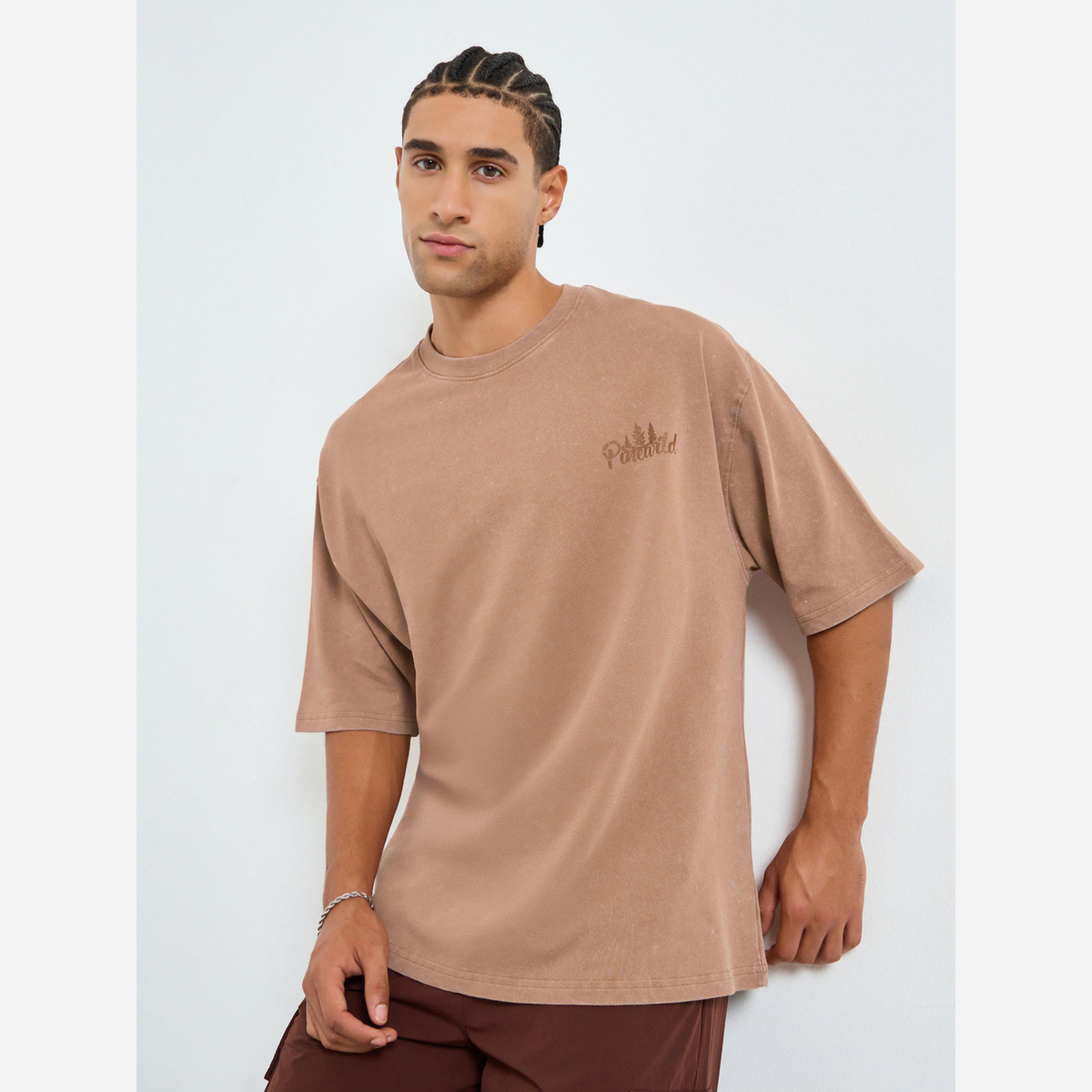 ستايلي - تيشيرت رجالي مقاس واسع طبعة رسومات قماش تيري-men-clothing-tshirtsandpolos-tshirts-image-1
