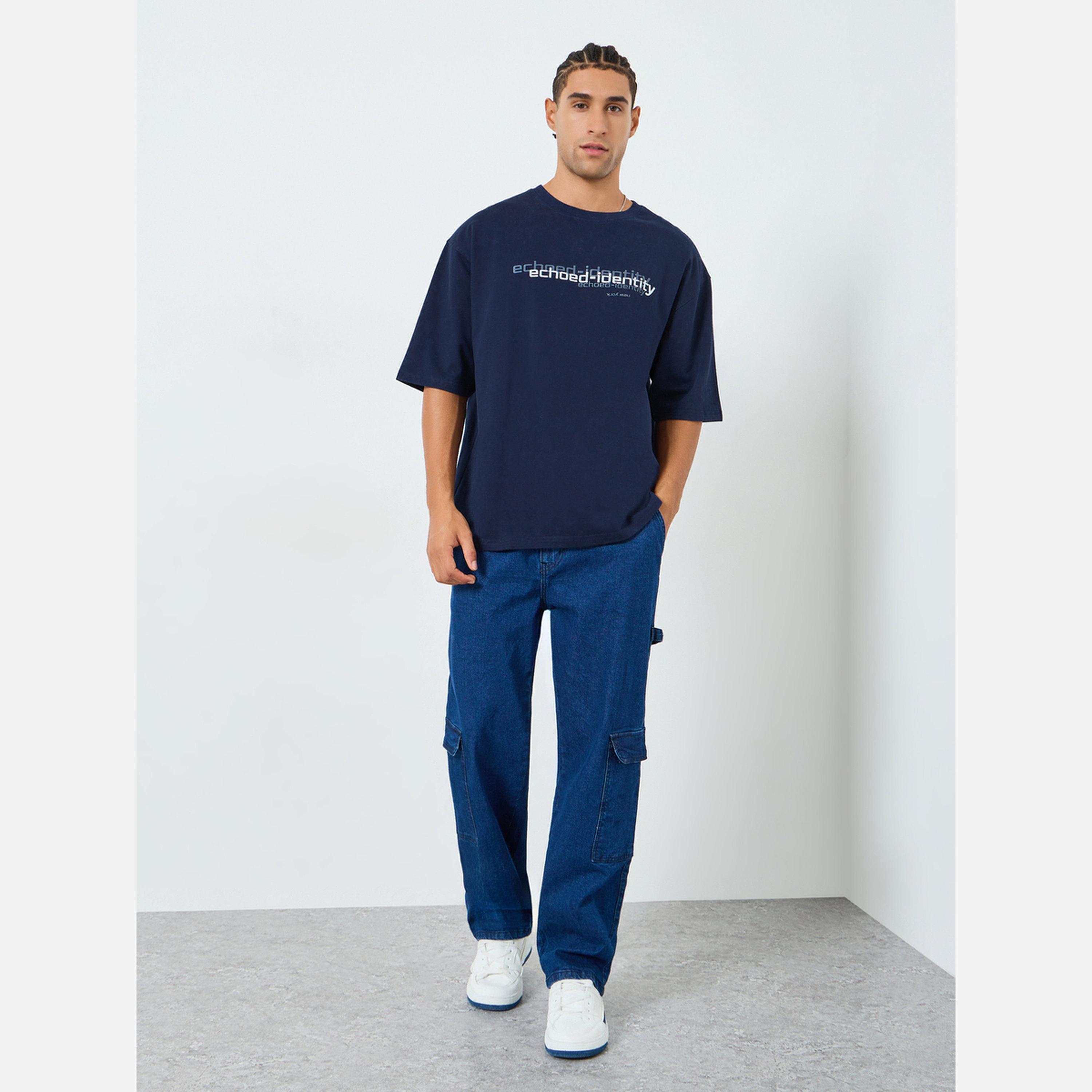 ستايلي - تيشيرت رجالي مقاس واسع قماش تيري-men-clothing-tshirtsandpolos-tshirts-image-2