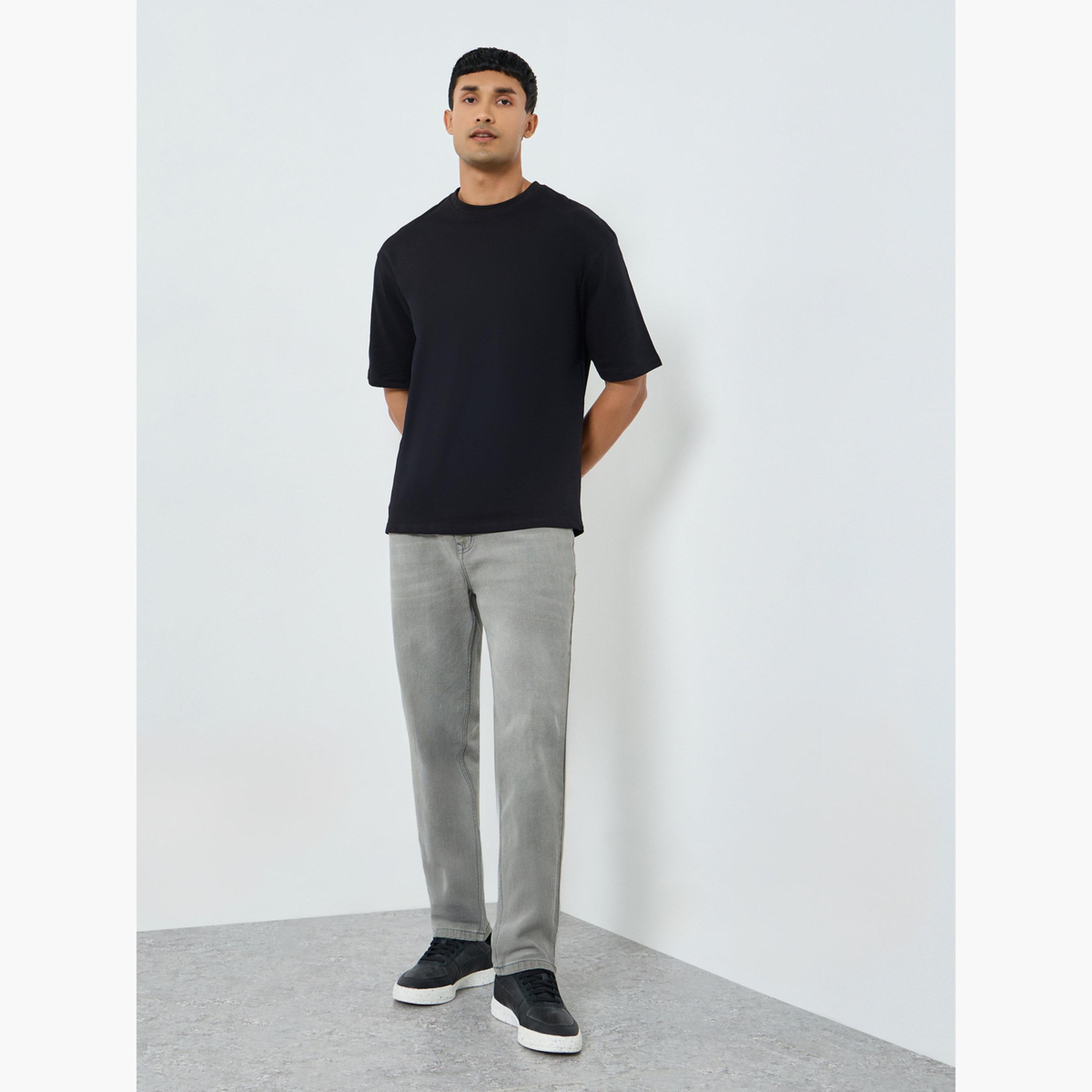 Styli Men Black Graphic Print Oversized T-Shirt-men-clothing-tshirtsandpolos-tshirts-image-2