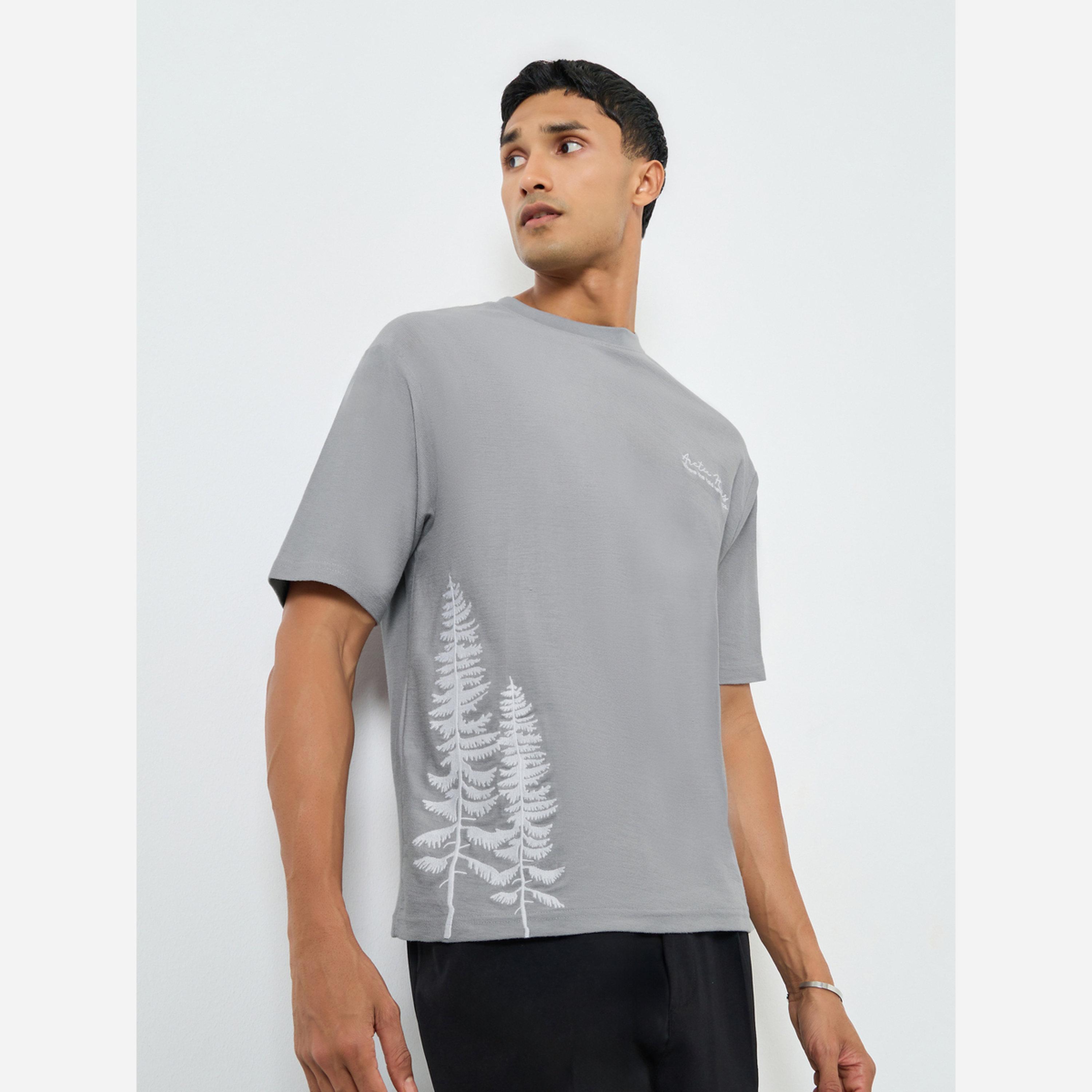 Styli Men Oversized Reverse Terry Embroidered T-Shirt-men-clothing-tshirtsandpolos-tshirts-image-1