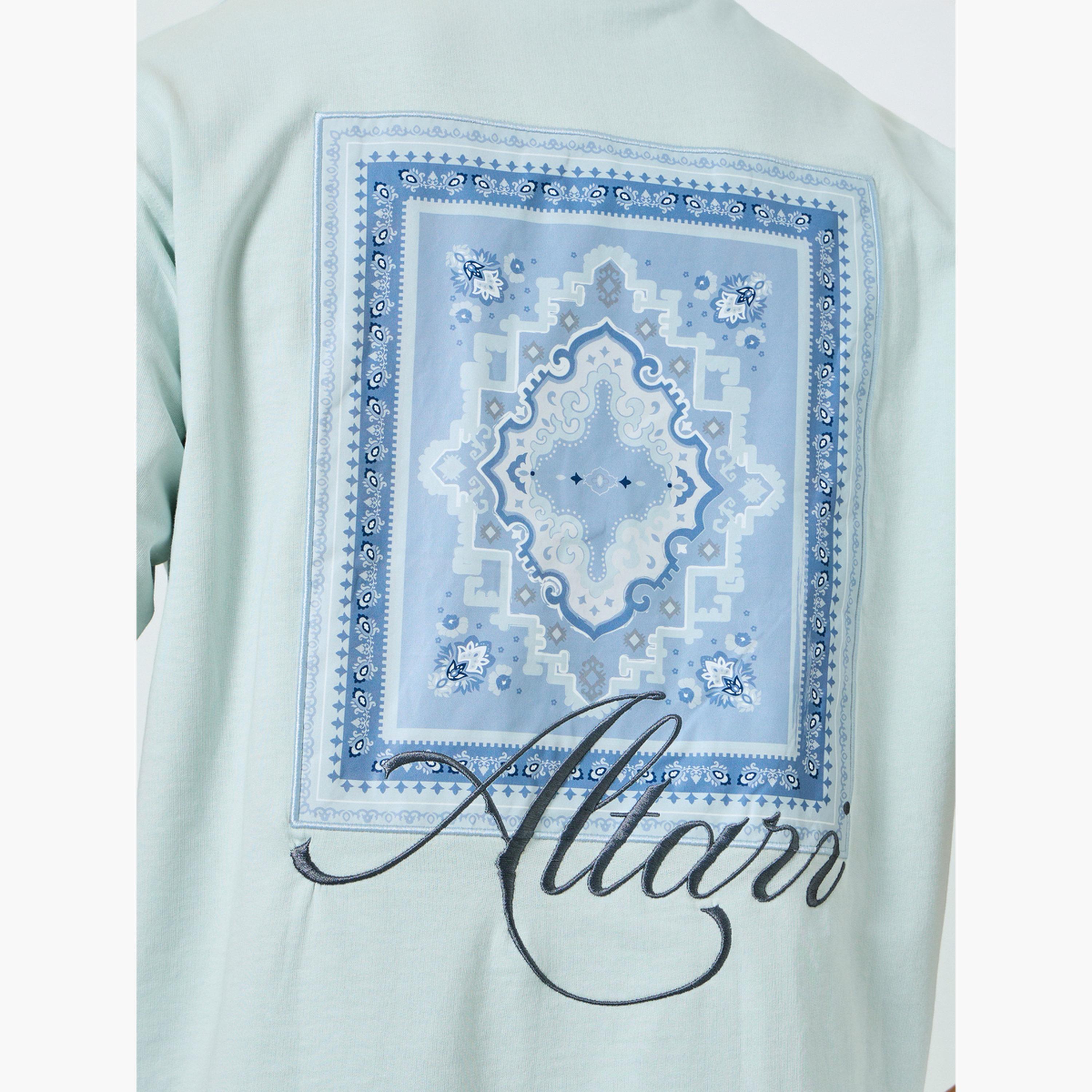 Styli Men Light Blue Oversized Graphic T-Shirt-men-clothing-tshirtsandpolos-tshirts-image-2