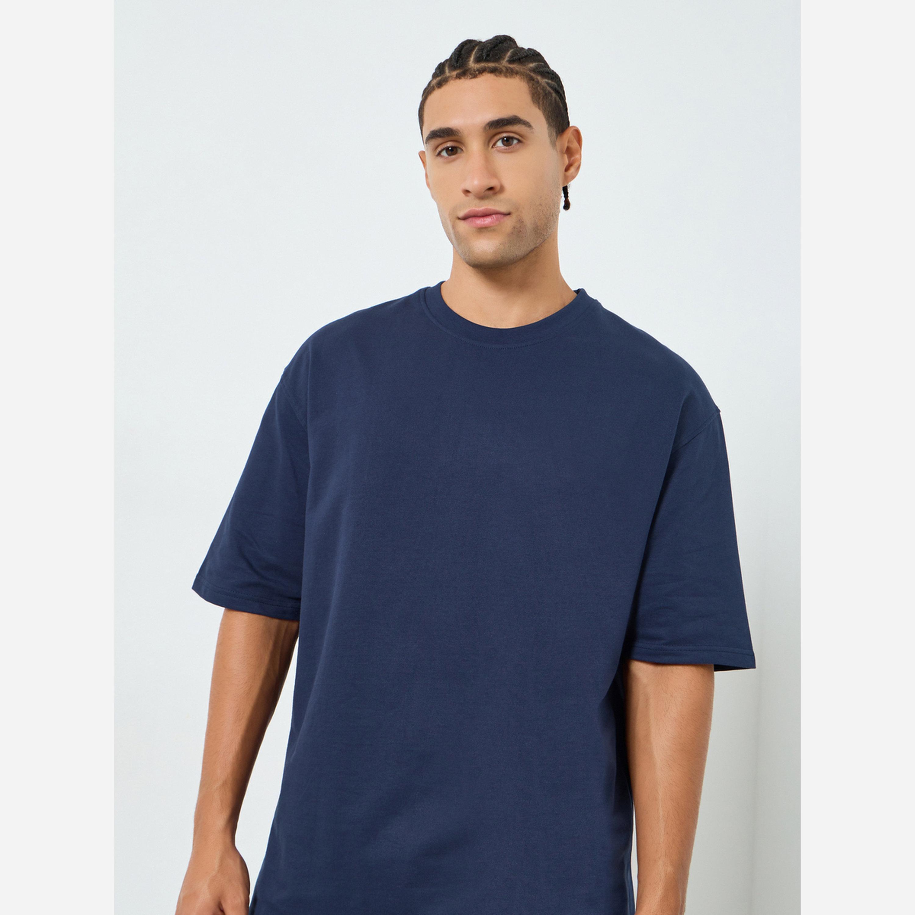 ستايلي - تيشيرت رجالي واسع قماش تيري بطبعة خلفية-men-clothing-tshirtsandpolos-tshirts-image-3