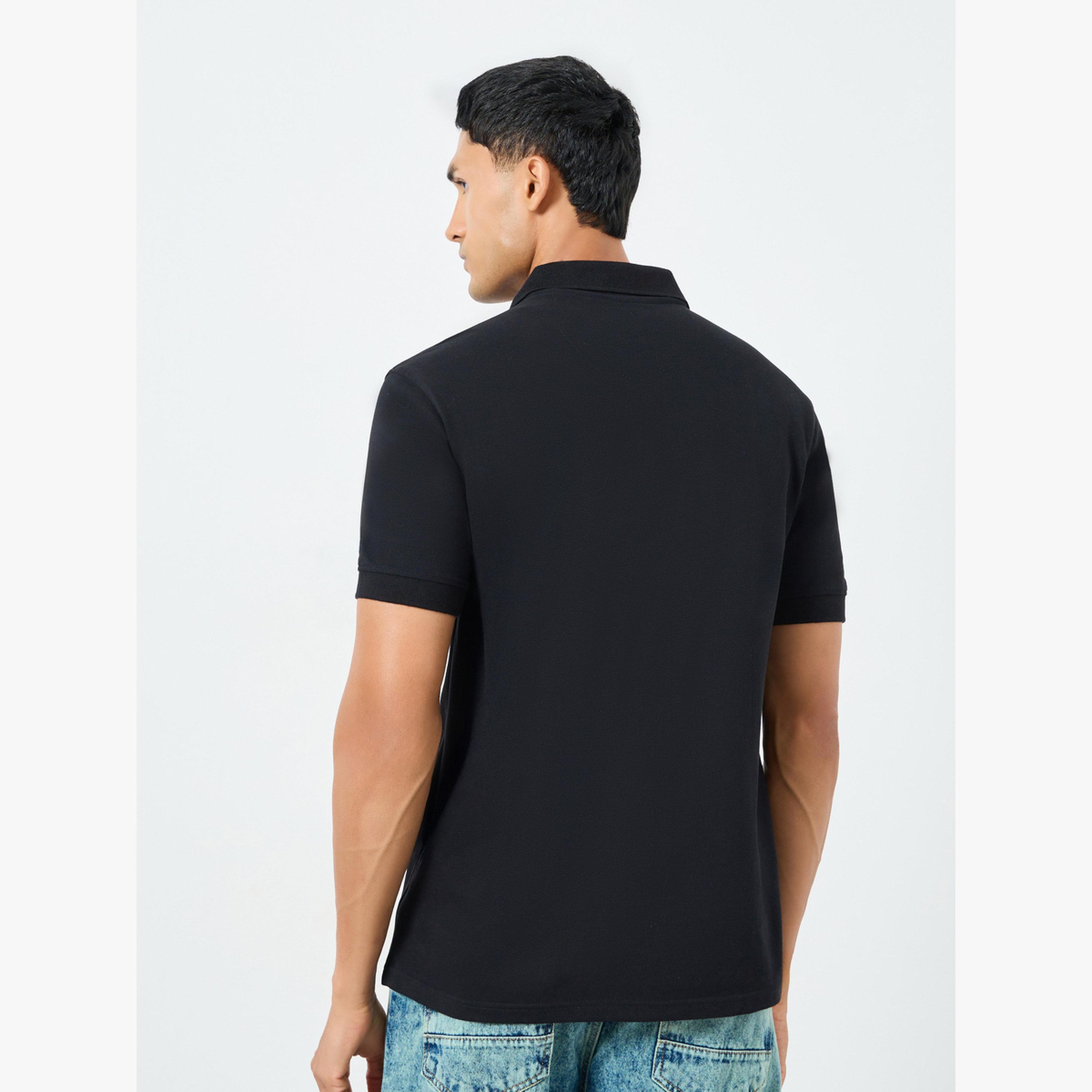بولو مطبوع بتفاصيل بيكيه بقصة مريحة-men-clothing-tshirtsandpolos-polos-image-4