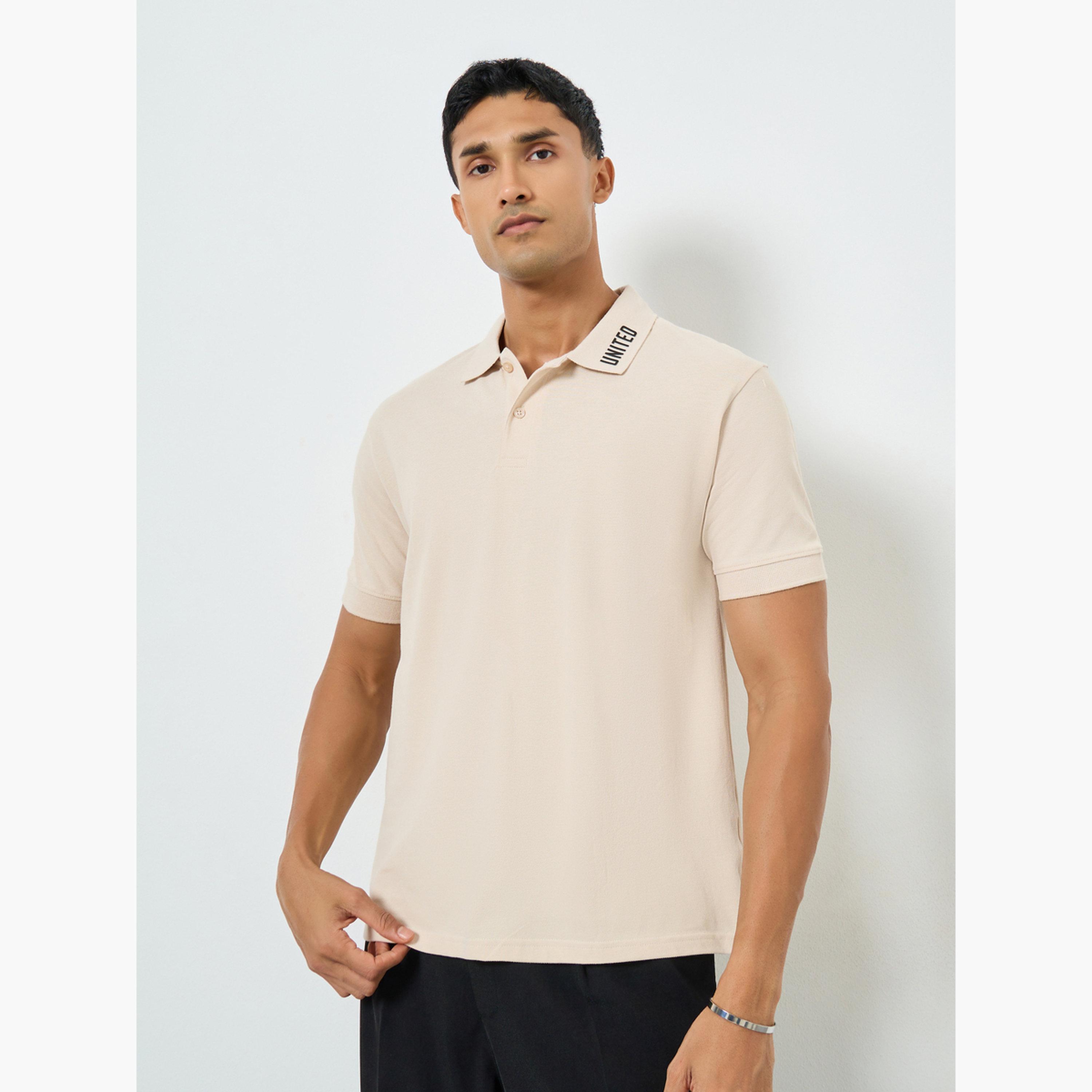 Styli Men Beige Relaxed Fit Polo-men-clothing-tshirtsandpolos-polos-image-1