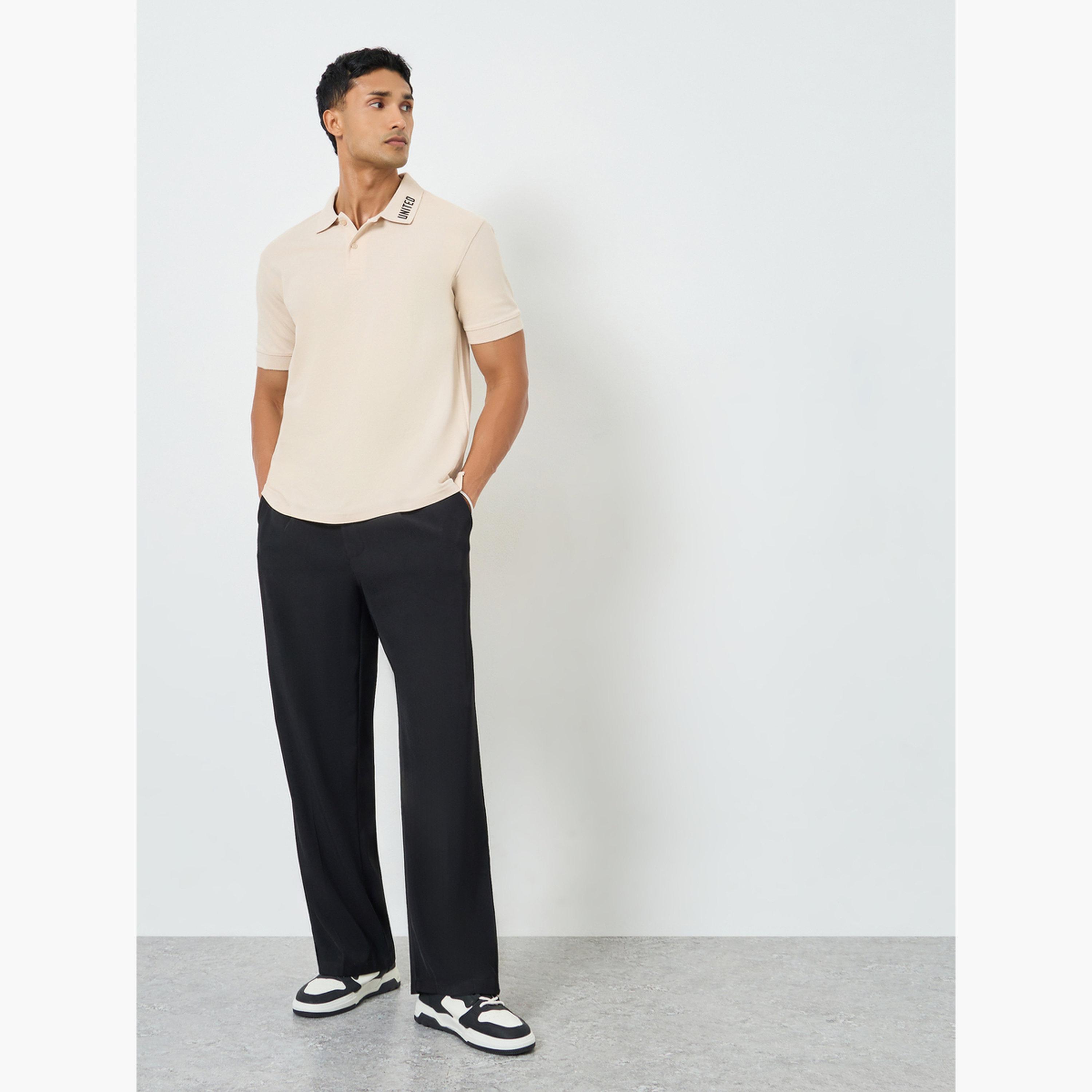 Styli Men Beige Relaxed Fit Polo-men-clothing-tshirtsandpolos-polos-image-2