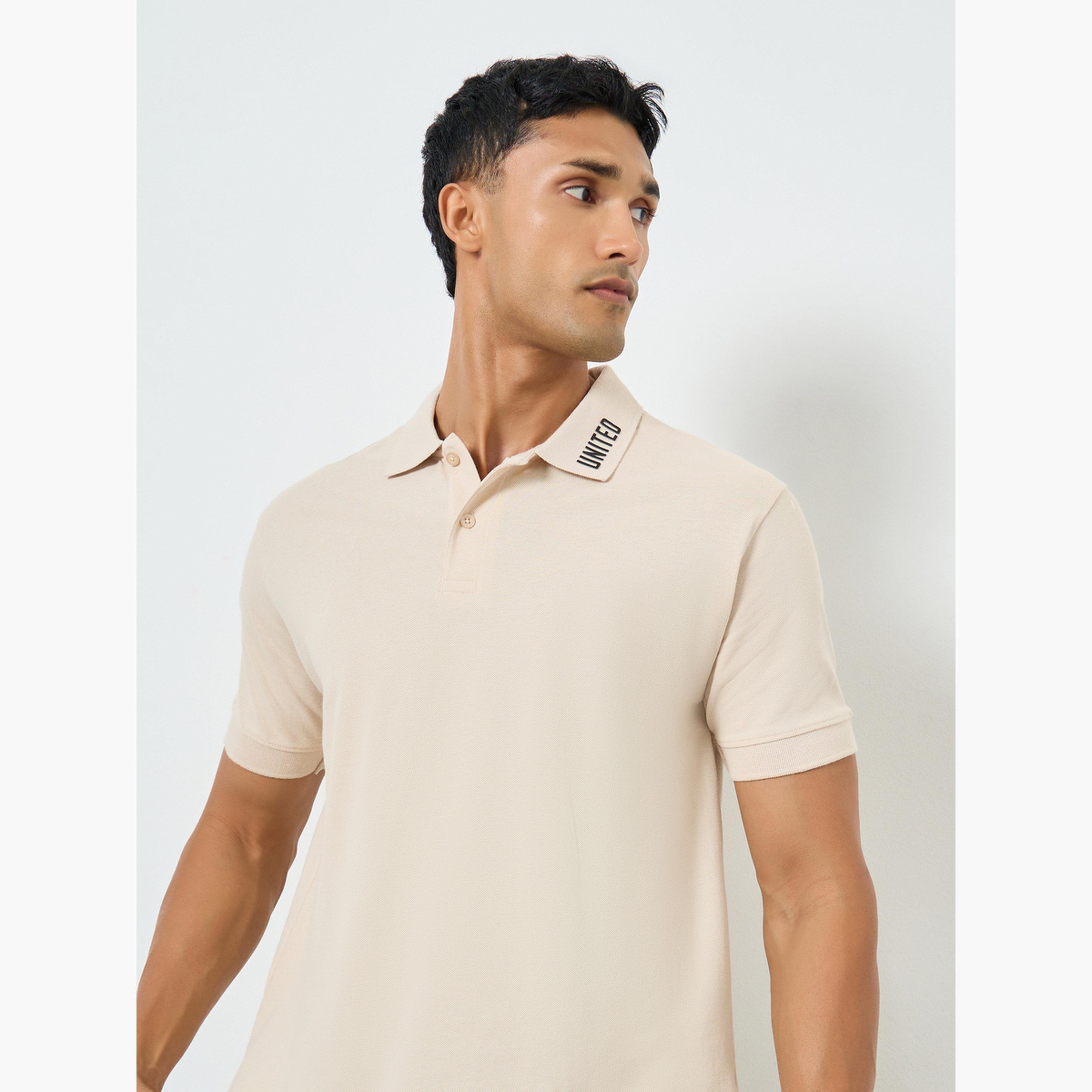 Styli Men Beige Relaxed Fit Polo-men-clothing-tshirtsandpolos-polos-image-3