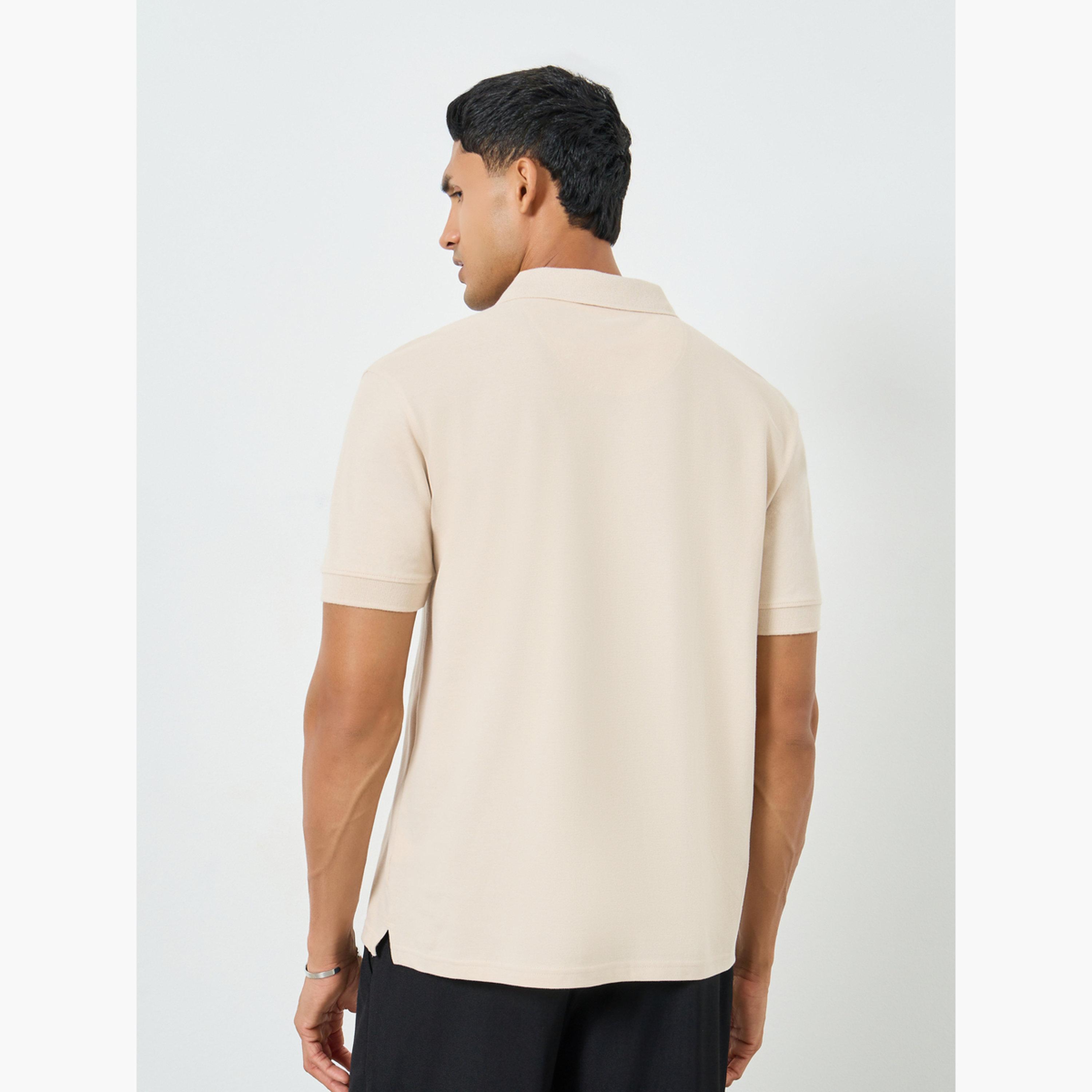 Styli Men Beige Relaxed Fit Polo-men-clothing-tshirtsandpolos-polos-image-5
