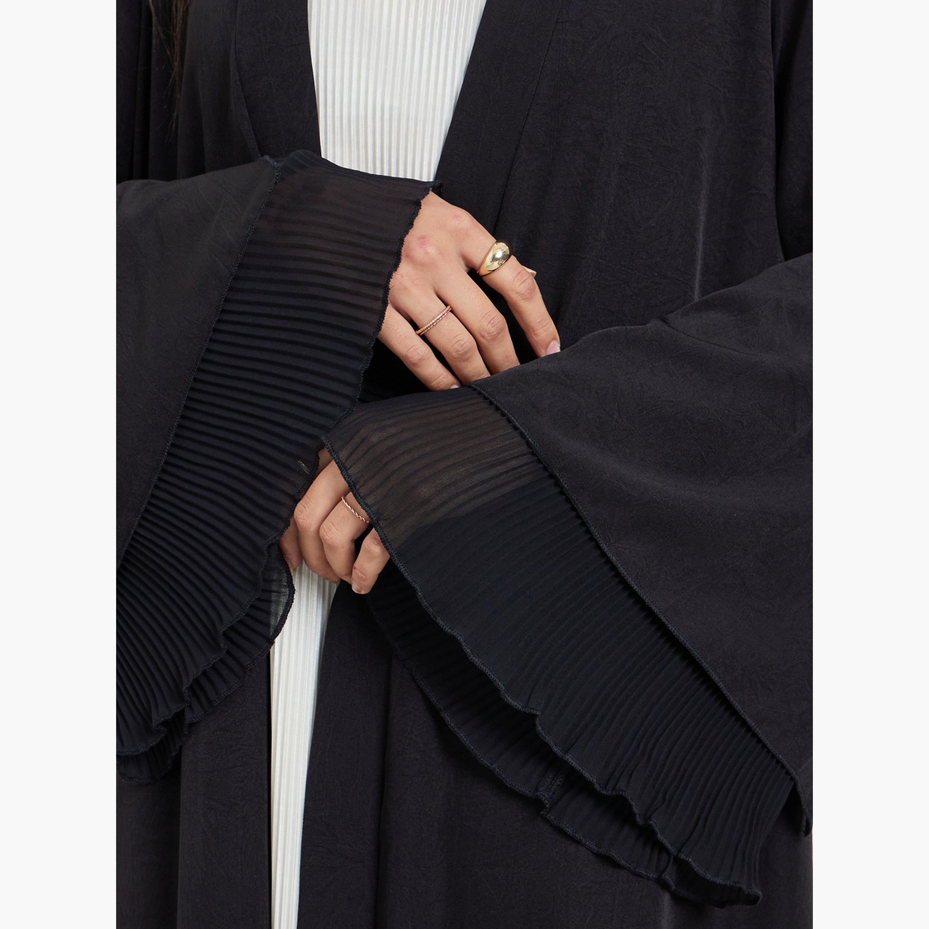 ستايلي - جلابية بيضاء بتصميم A تحت العباية مع رقعة-women-arabicclothing-abayas-image-4