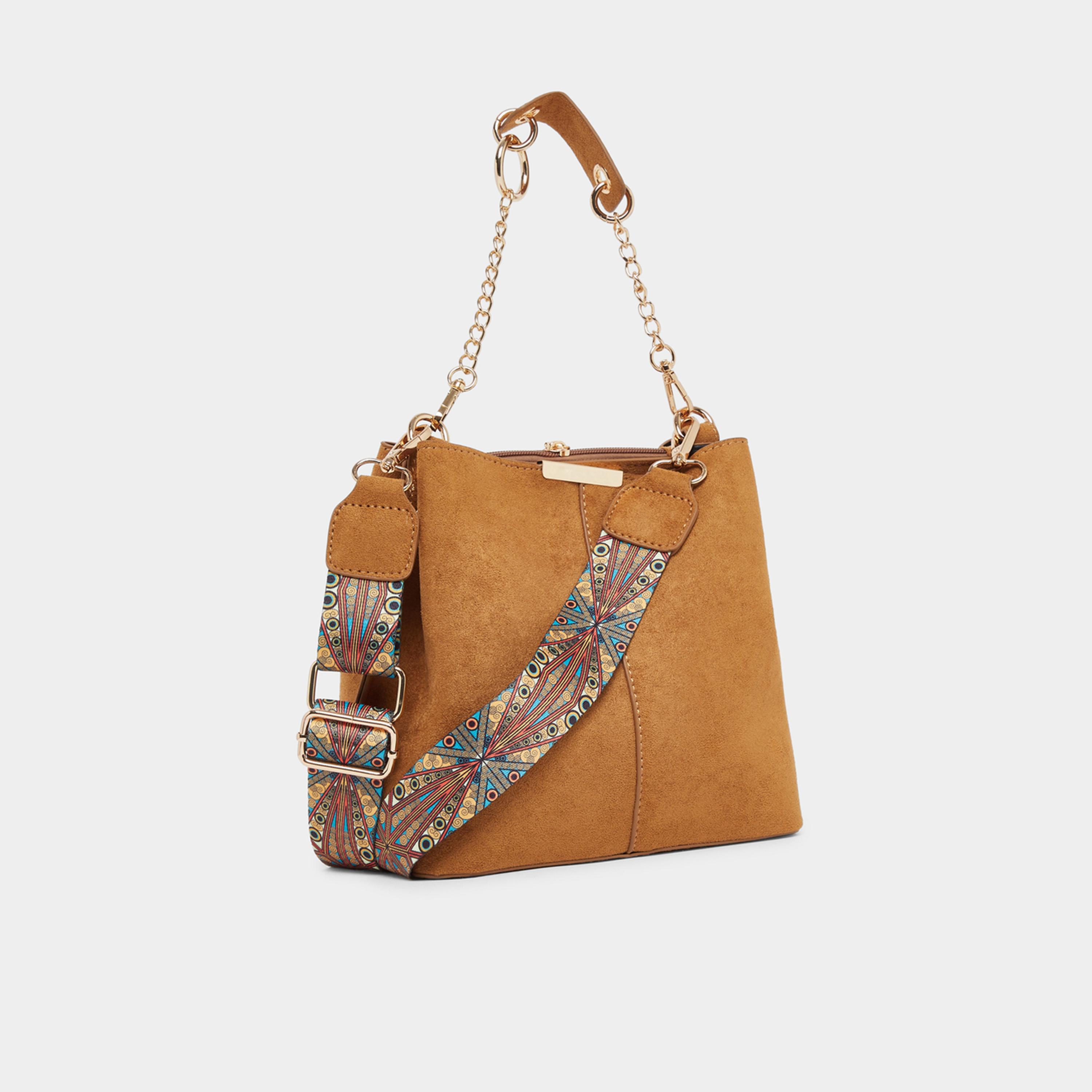 ستايلي - شنطة كروس من جلد الغزال البني-women-bagsandwallets-handbags-image-1