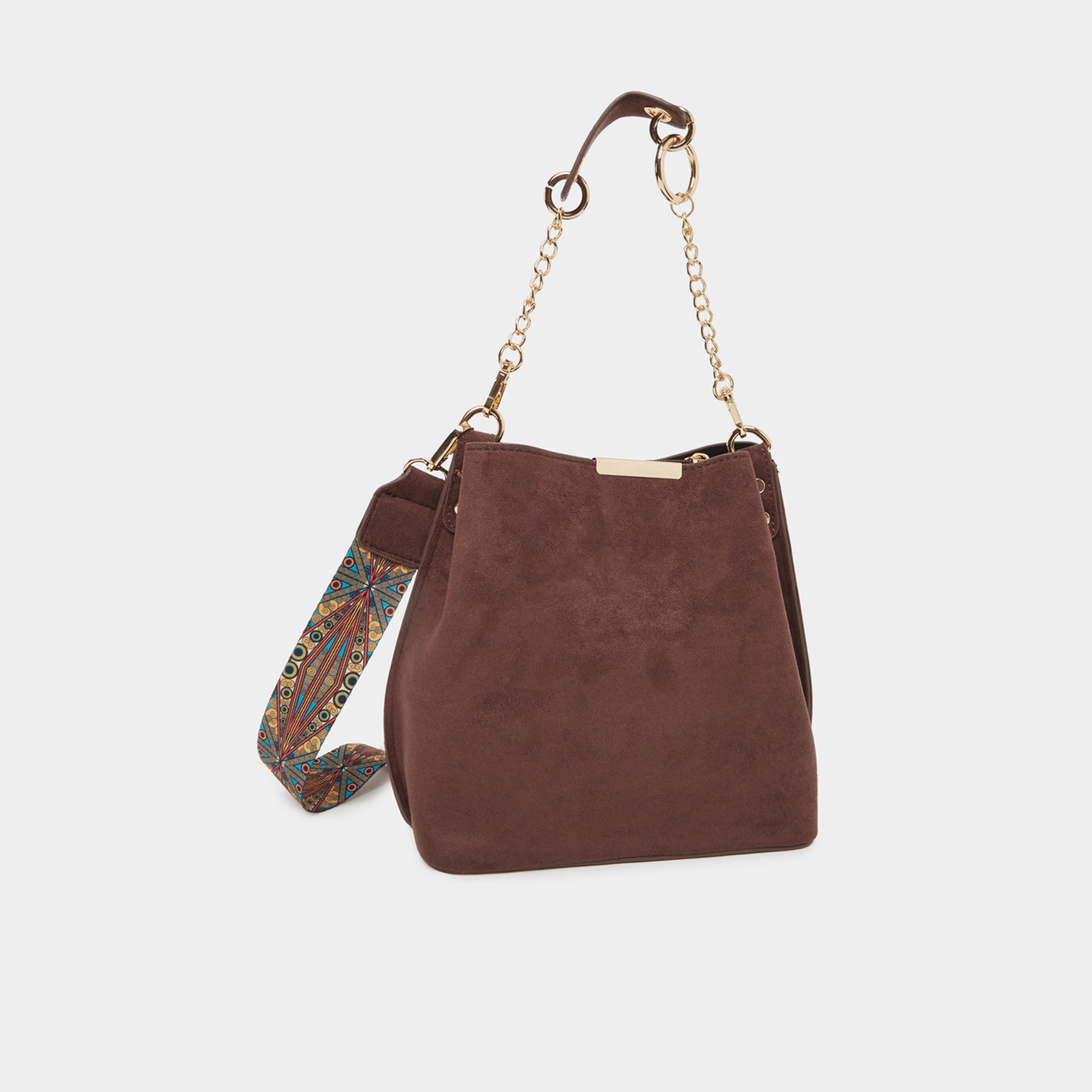 Styli Coffee Brown Suede Crossbody Bag-women-bagsandwallets-handbags-image-1