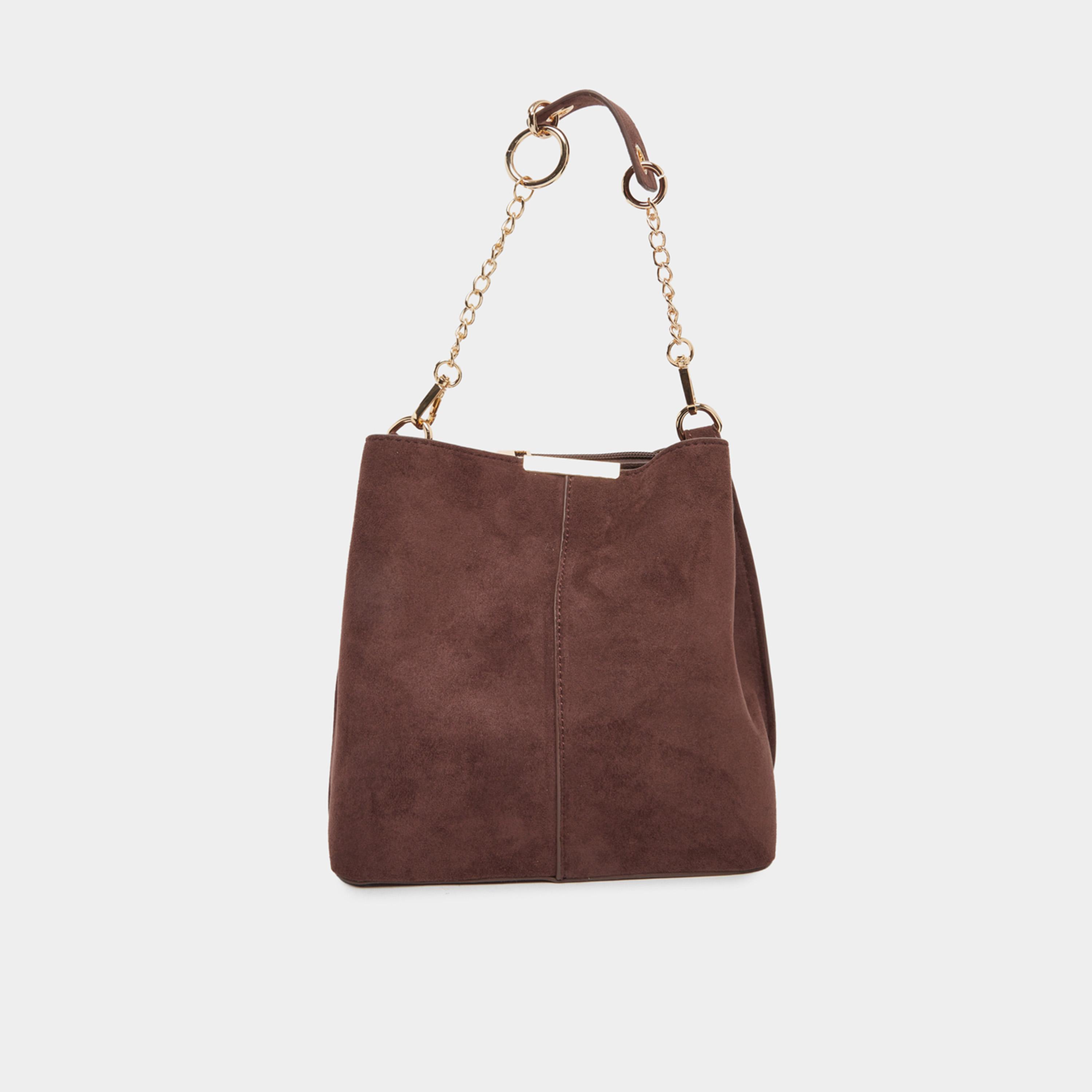 Styli Coffee Brown Suede Crossbody Bag-women-bagsandwallets-handbags-image-2