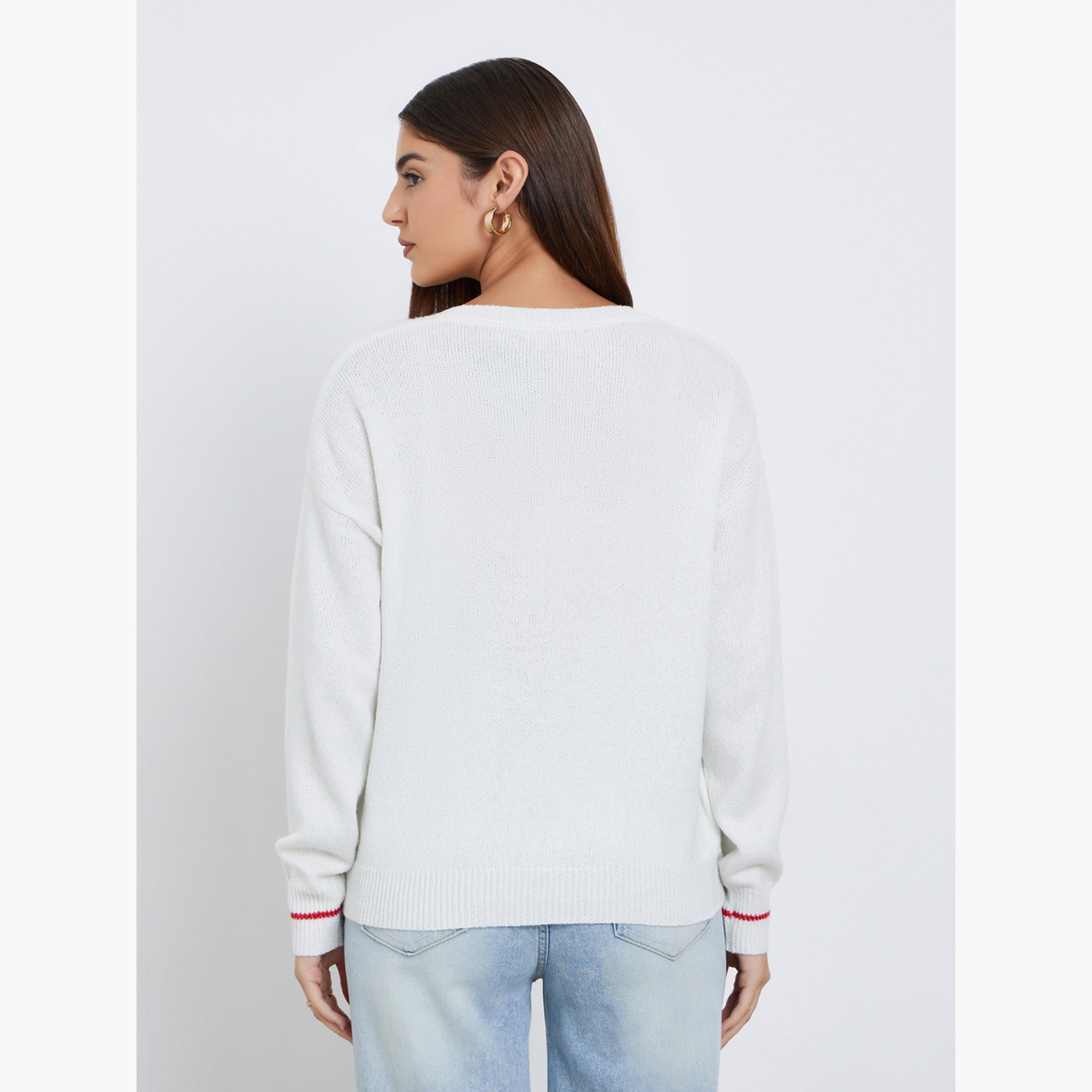 ستايلي - سترة محبوكة نقشة قلب بقصّة عادية للنساء -women-clothing-cardigansandjumpers-jumpers-image-5
