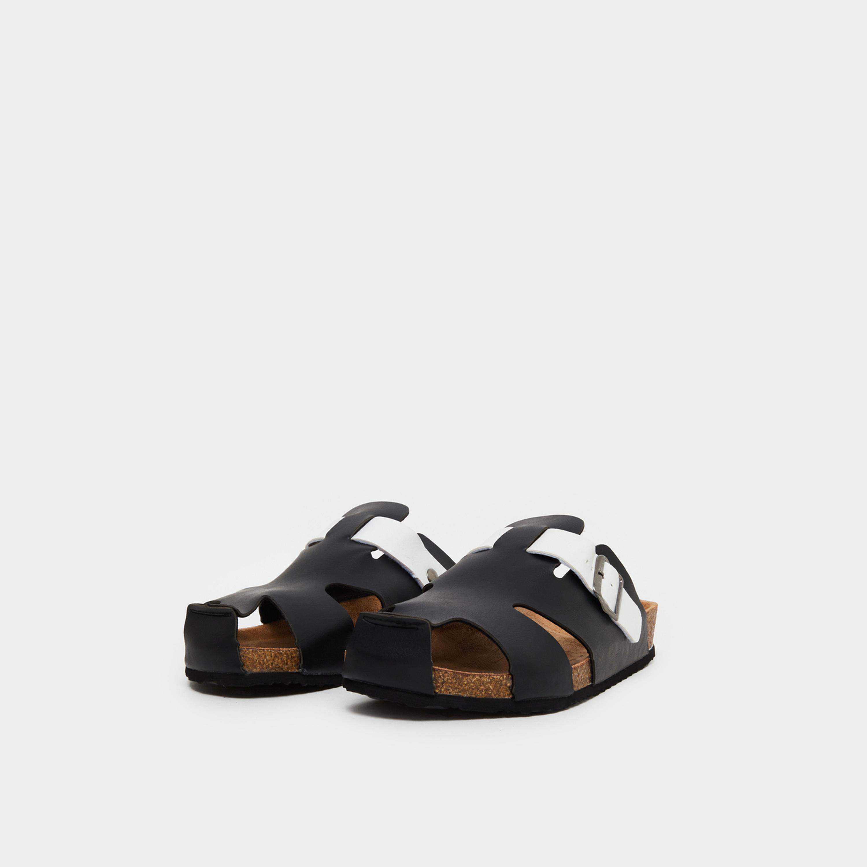 Styli Men Dual-Tone Buckled Comfort Sandals-men-shoes-sandals-image-1