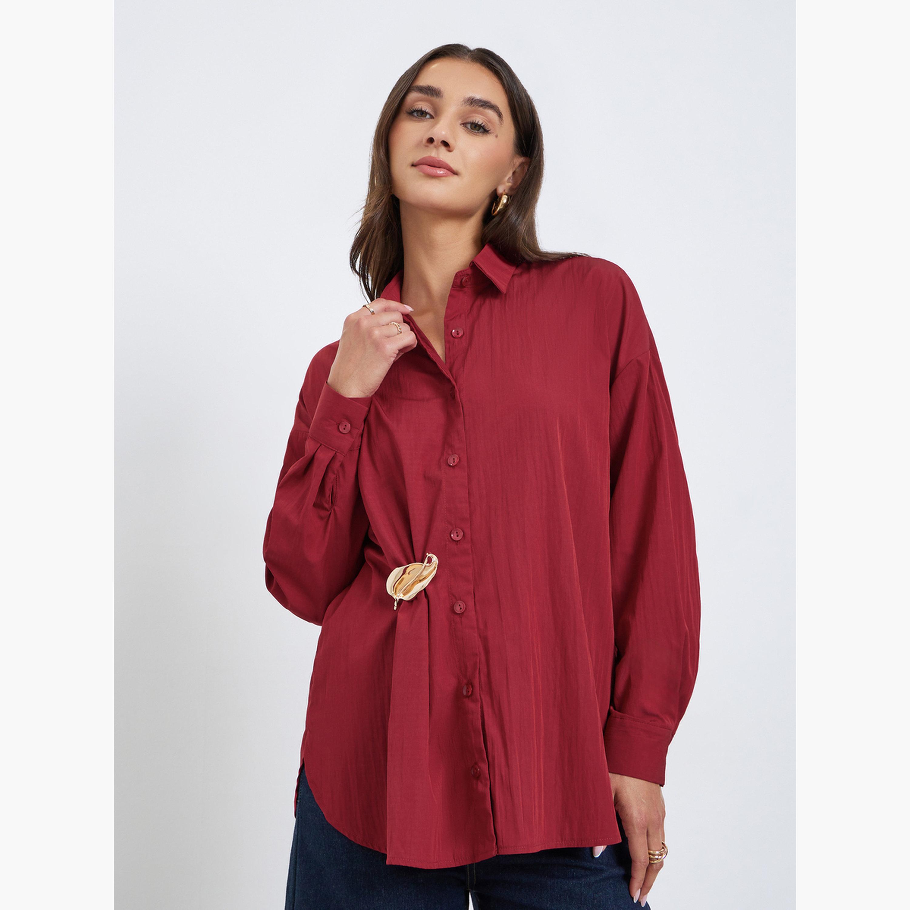 white christmas dresses Burgundy Dress Shirt 20 / 38/39 main image 1