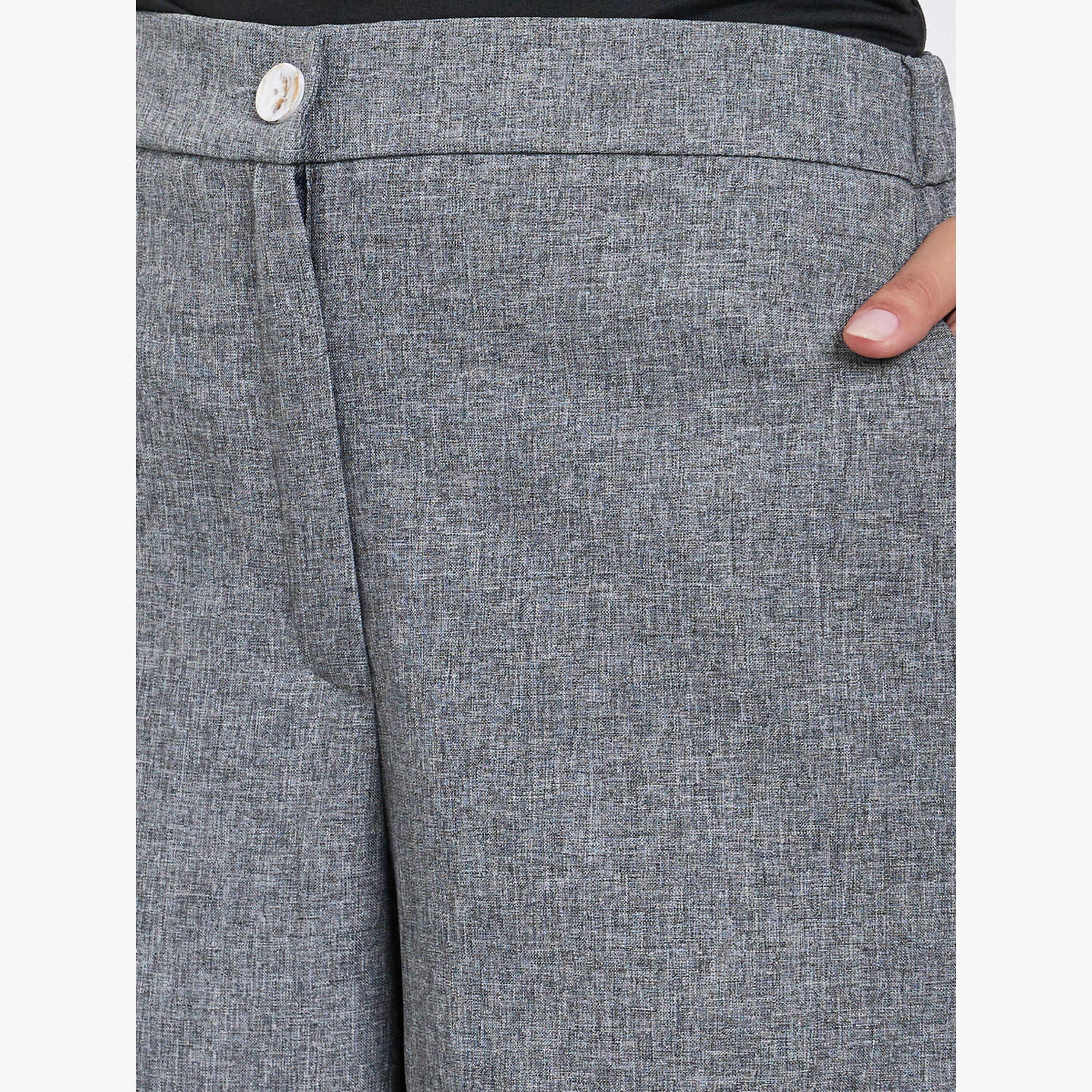 ستايلي - بنطال رمادي واسع الساق وخصر مرتفع للنساء-women-clothing-bottoms-trousers-image-3