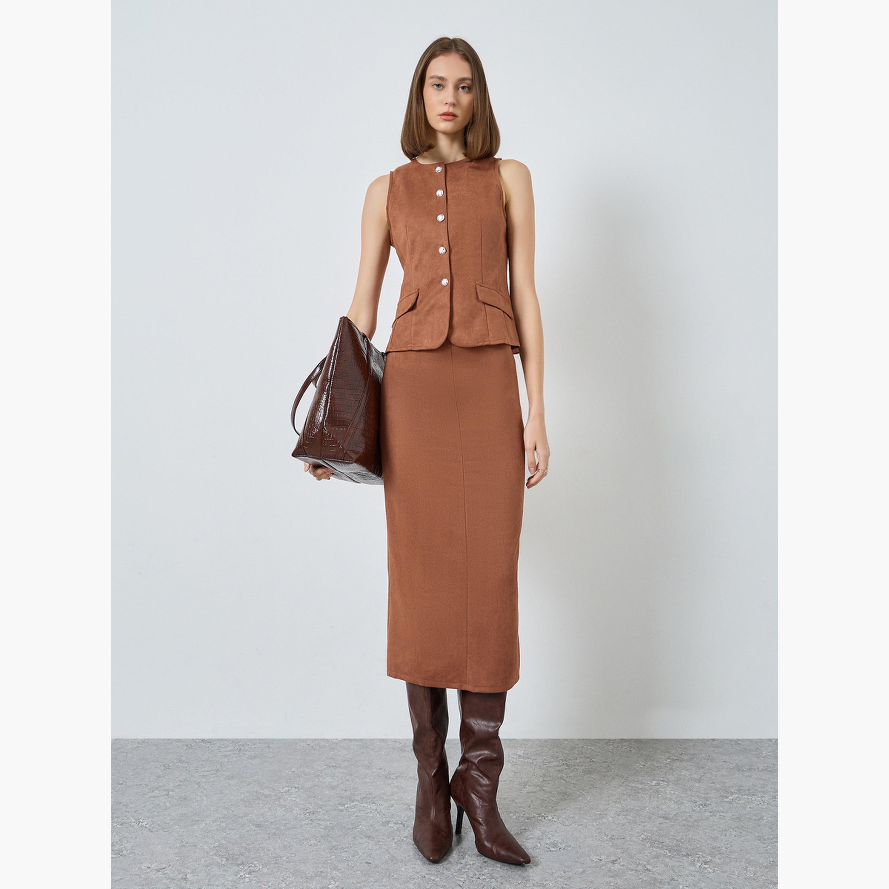 Styli Sleeveless Suede Look Waistcoat-women-clothing-shirtsandblouses-blouses-image-2