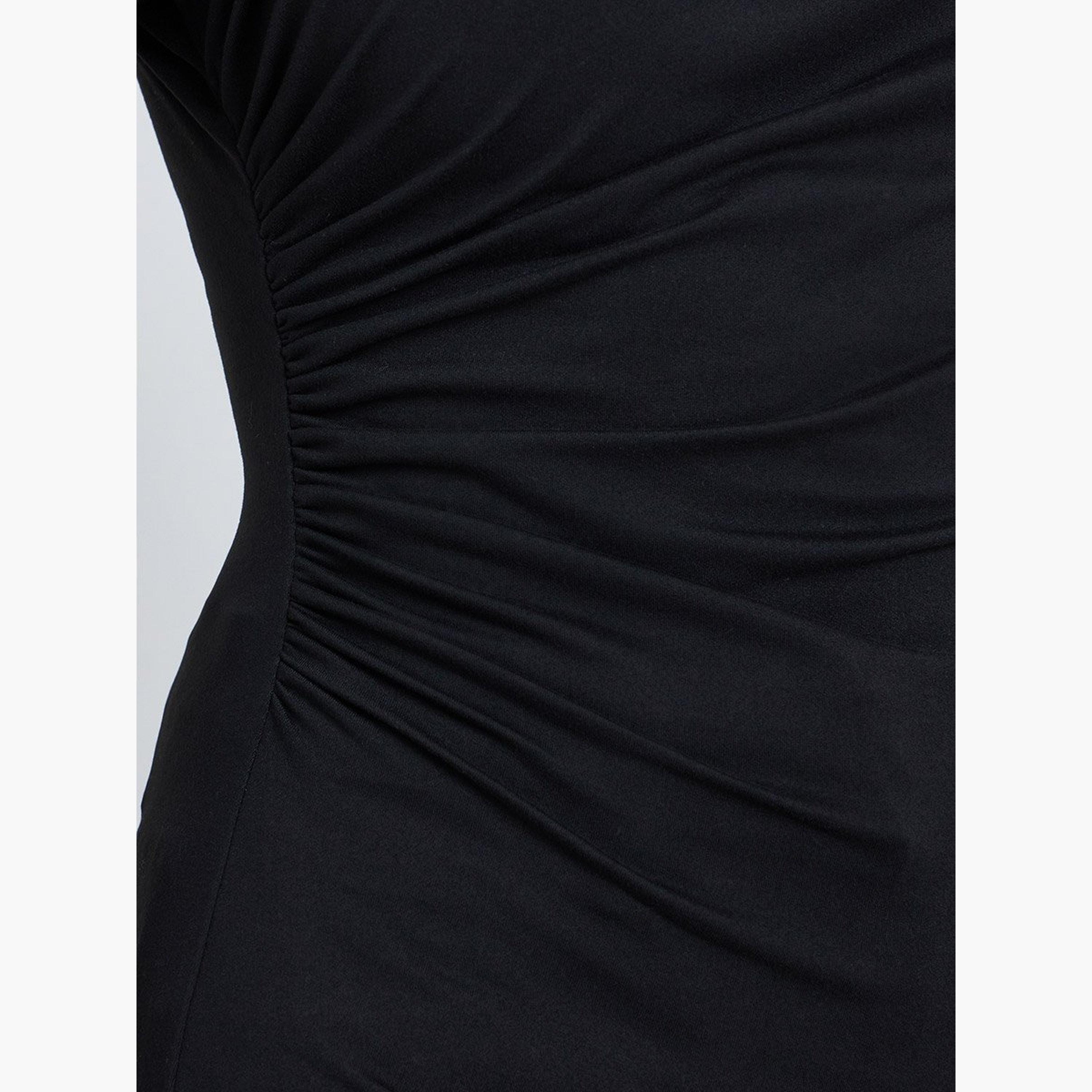 Take Two Black Ruching Detail Long Sleeve Top-women-clothing-shirtsandblouses-blouses-image-3