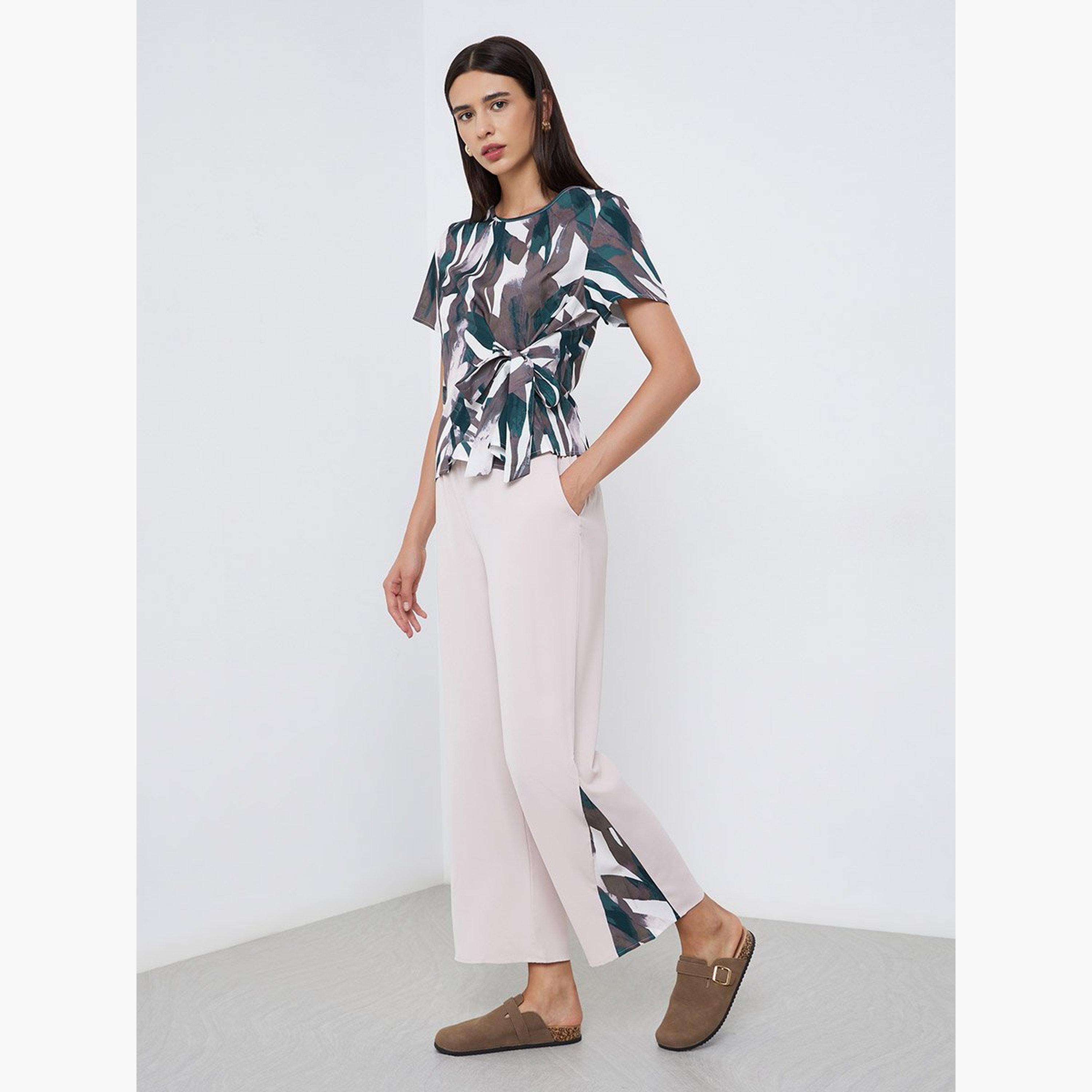Take Two All-Over Printed Tops and Slit Cut Pants Co-Ords-women-clothing-coordsets-image-1