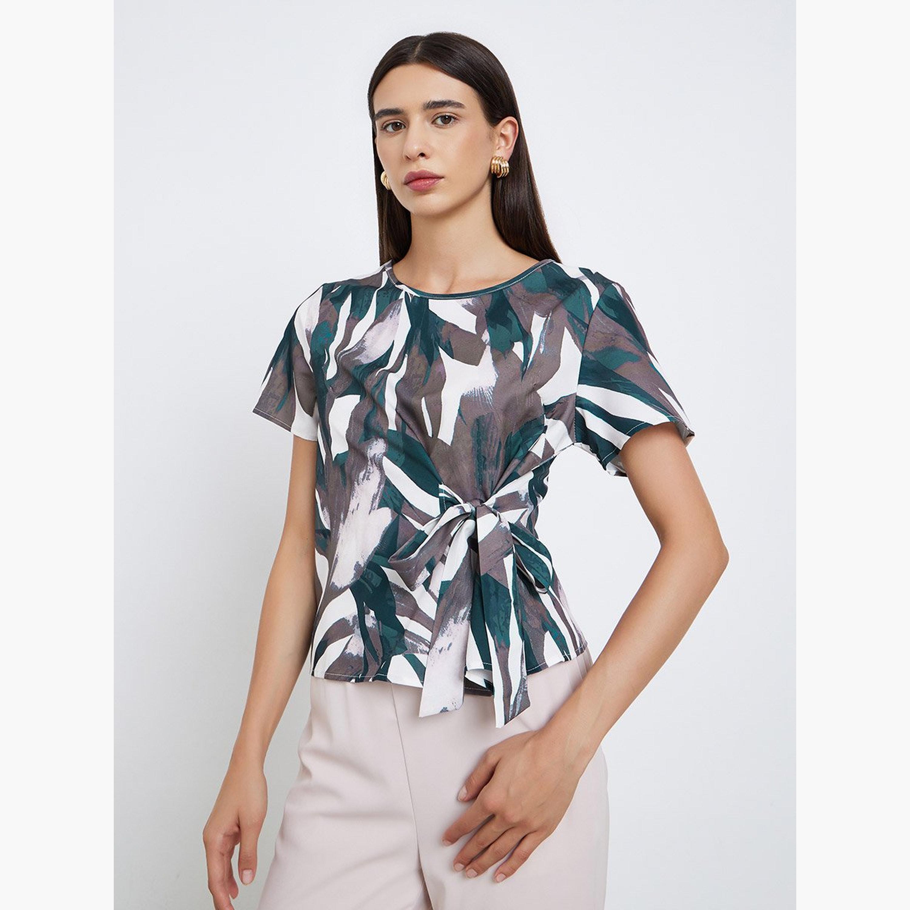 Take Two All-Over Printed Tops and Slit Cut Pants Co-Ords-women-clothing-coordsets-image-2