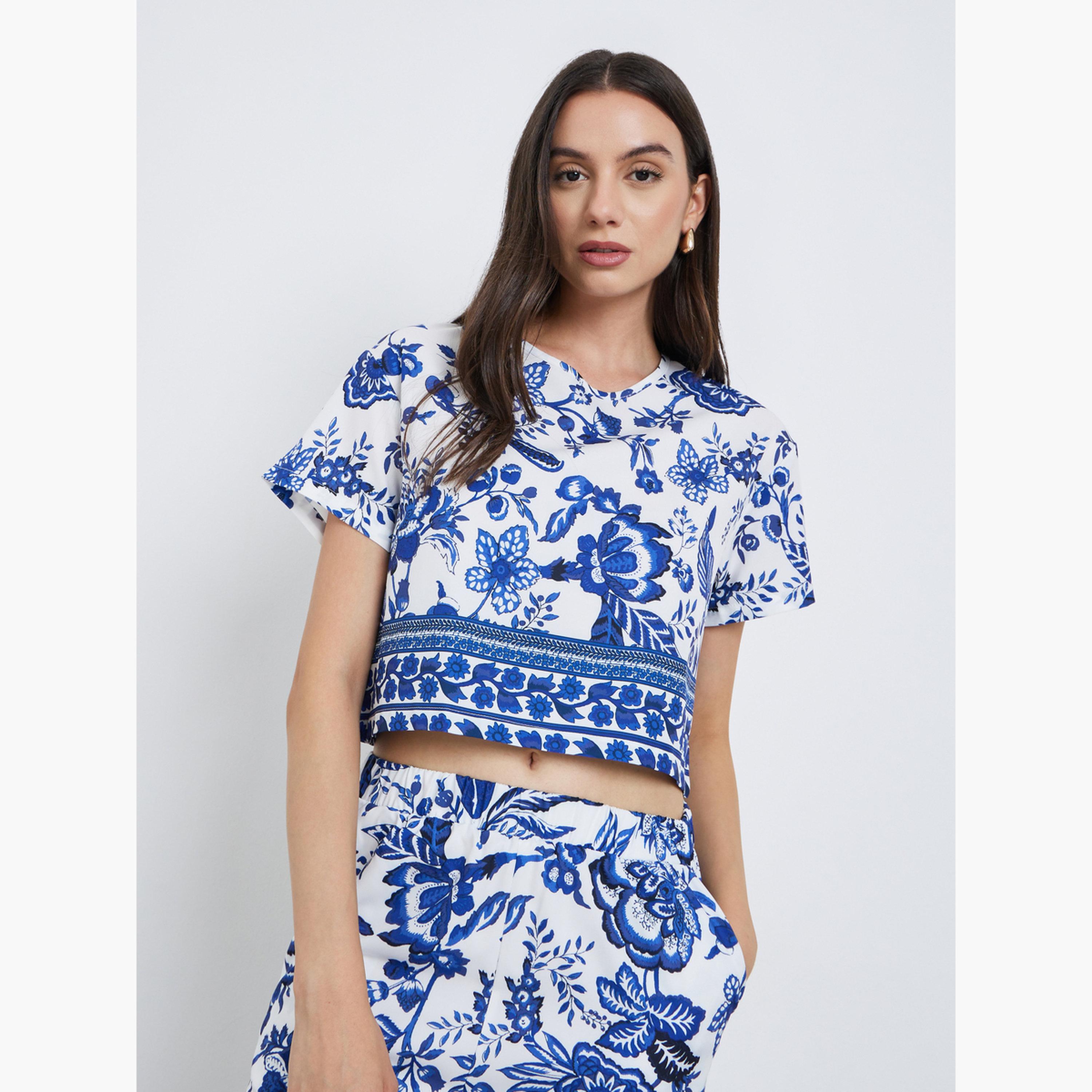 Take Two Allover Floral Printed Tops And Loose Pants Set-women-clothing-coordsets-image-3