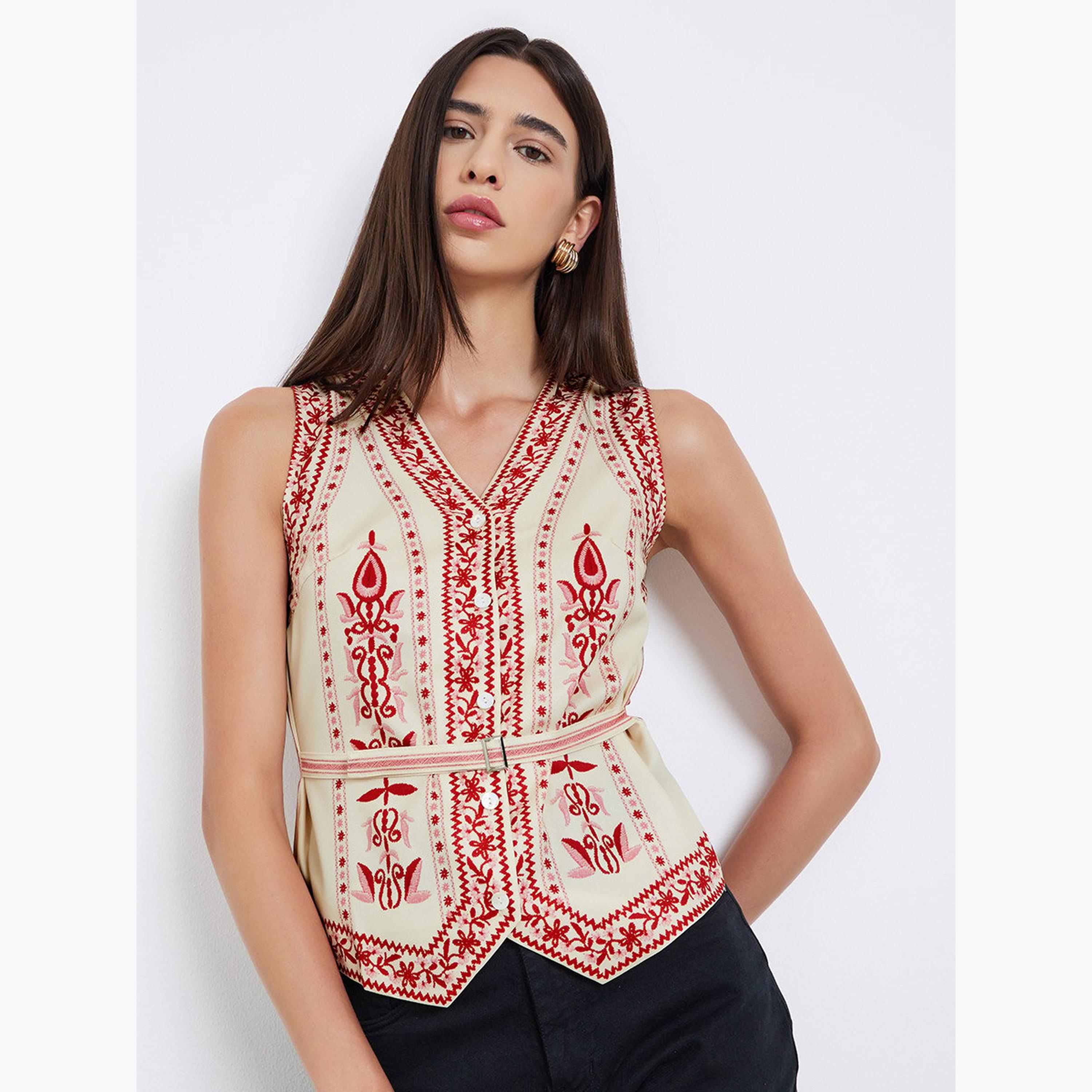 Take Two Women Embroidered Sleeveless Top-women-clothing-shirtsandblouses-blouses-image-1