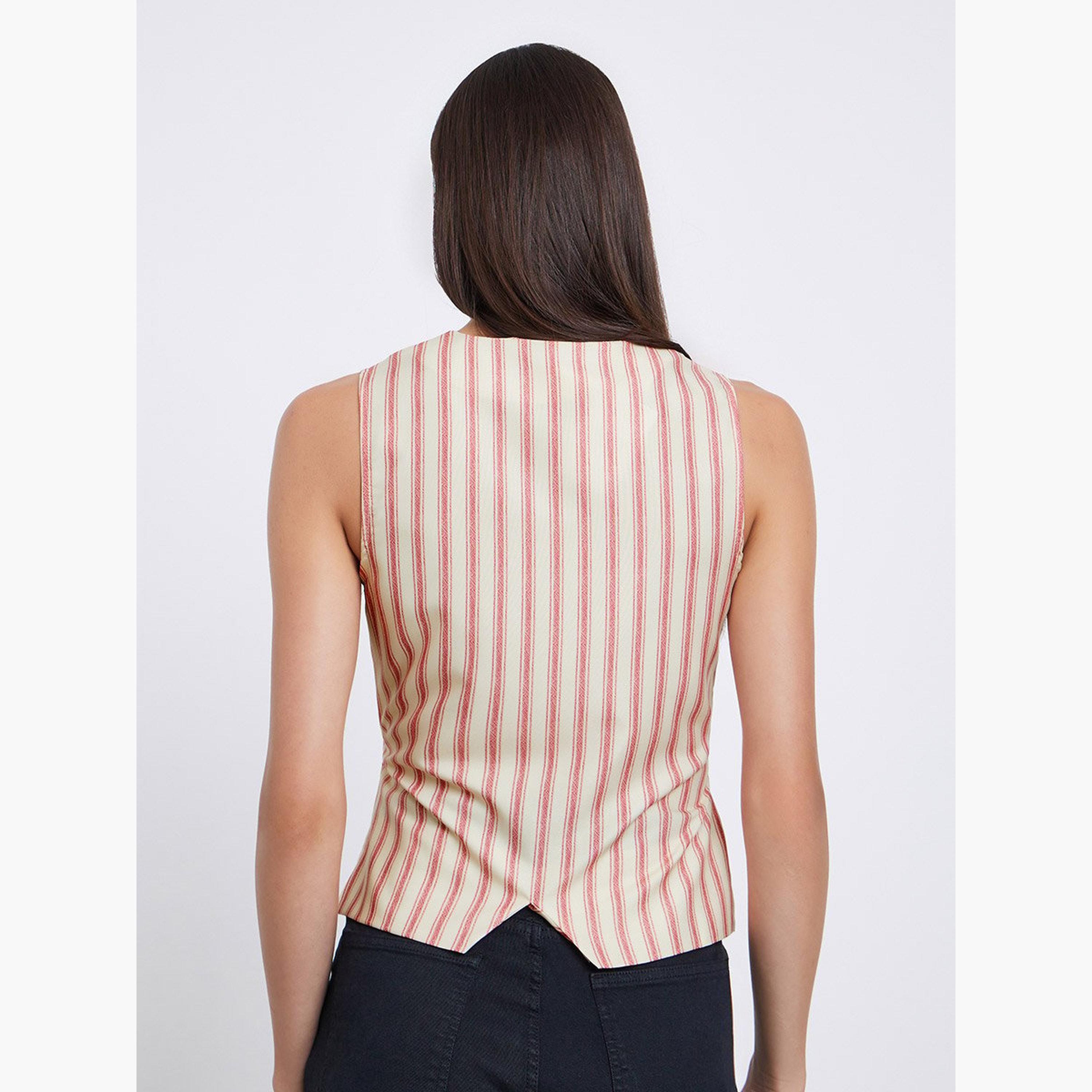 تيك تو - بلوزة للنساء مطرزة بدون أكمام-women-clothing-shirtsandblouses-blouses-image-4